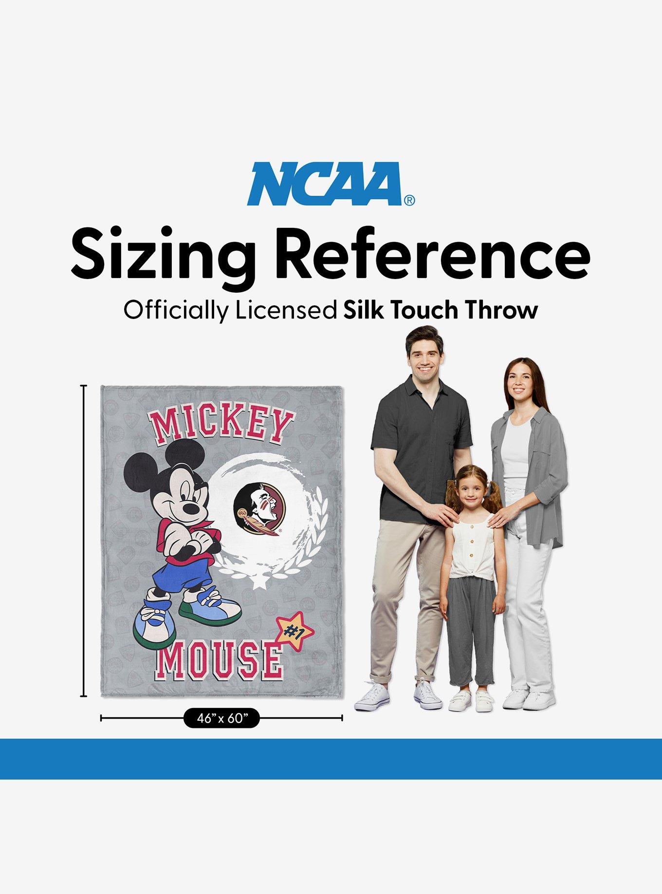NCAA Florida State University Disney Mickey Mouse Baller Grey Silk Touch Throw Blanket, , alternate - view 6