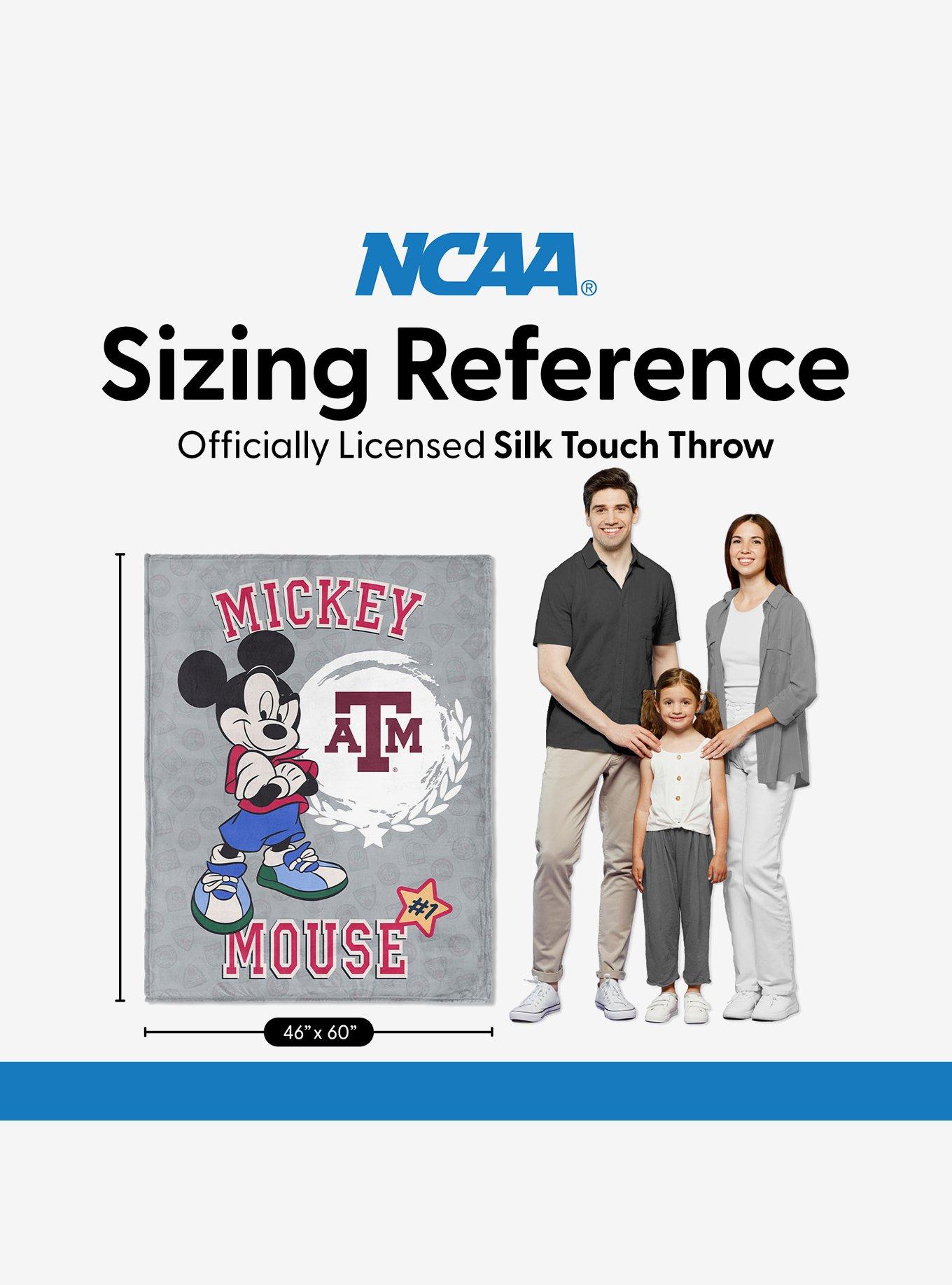 NCAA Texas A&M University Disney Mickey Mouse Baller Grey Silk Touch Throw Blanket, , alternate - view 6