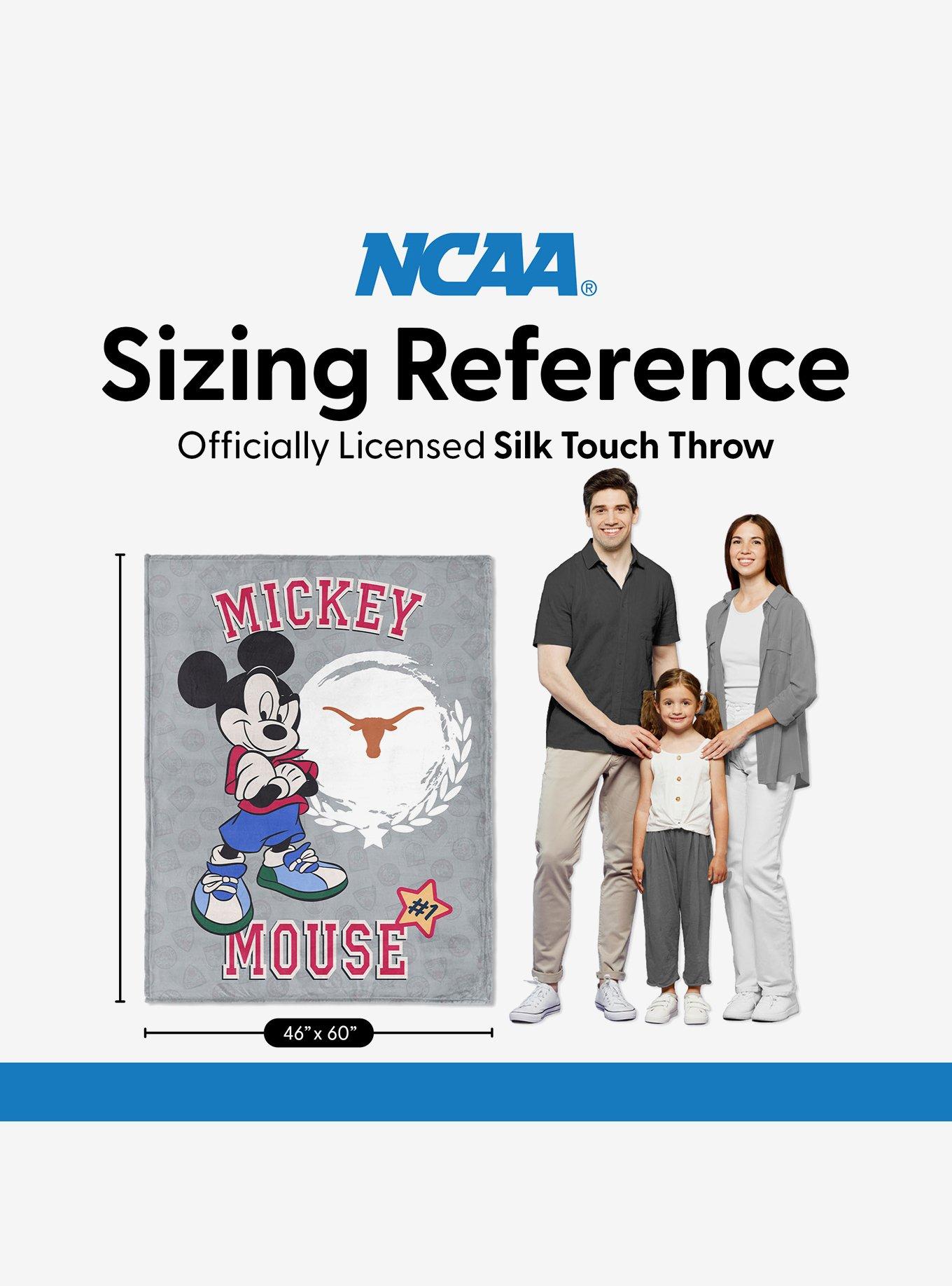 NCAA University of Texas Disney Mickey Mouse Baller Grey Silk Touch Throw Blanket, , alternate - view 6