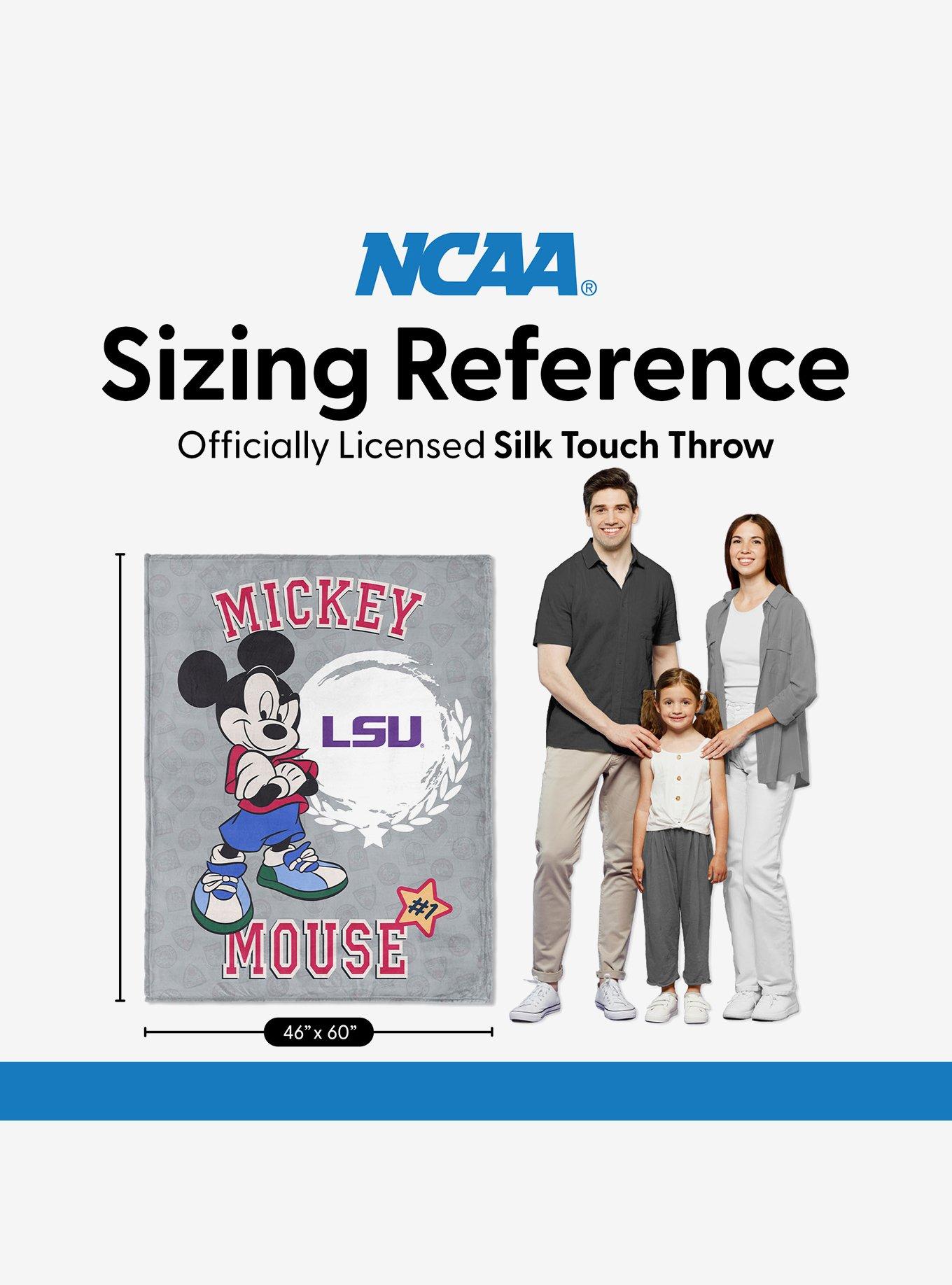 NCAA Louisiana State University Disney Mickey Mouse Baller Grey Silk Touch Throw Blanket, , alternate - view 6