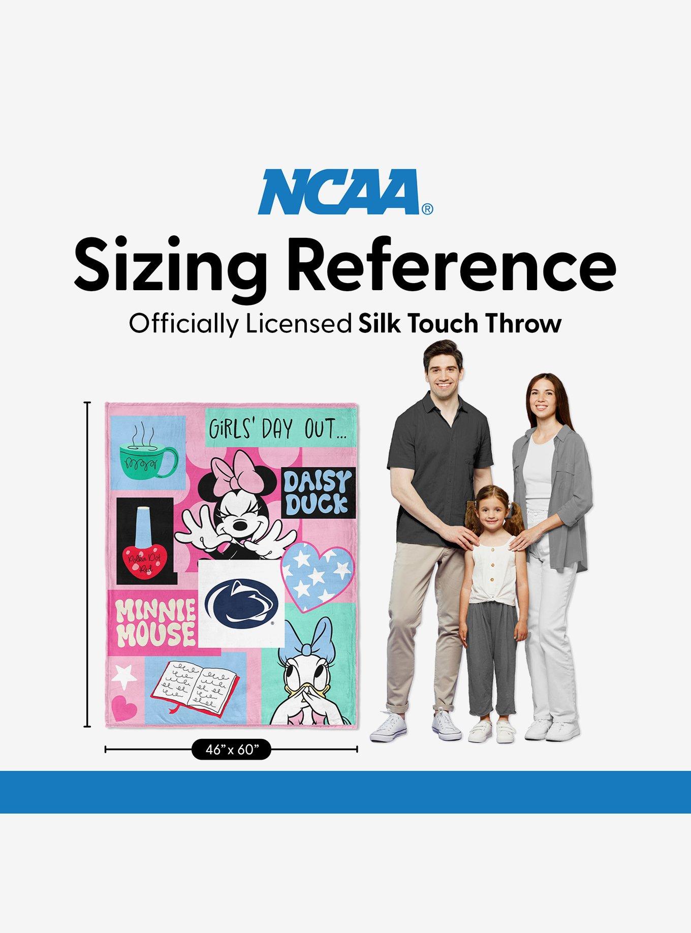NCAA Penn State University Disney Minnie Mouse Checker Floral Pink Silk Touch Throw Blanket, , alternate - view 6