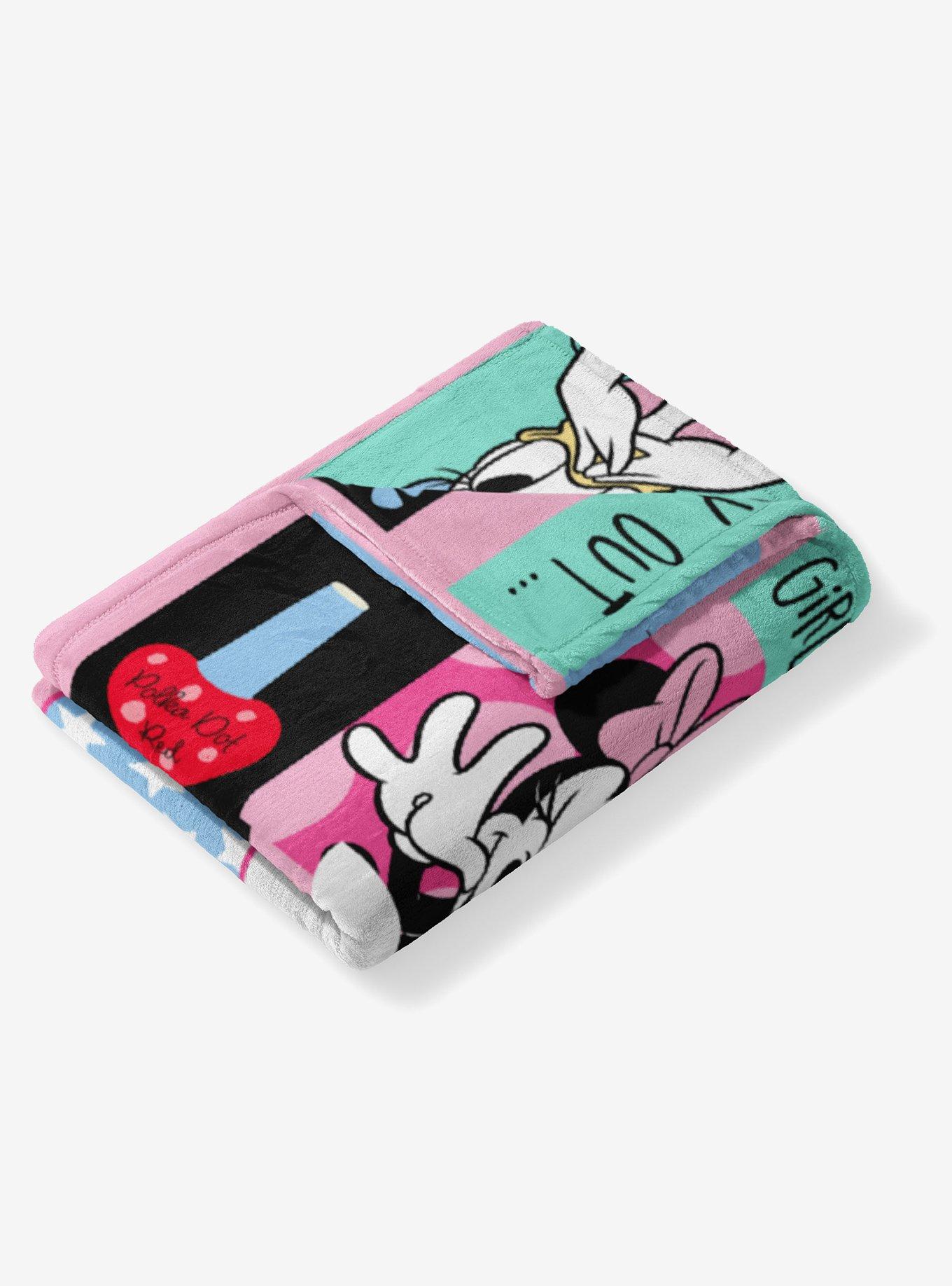 NCAA University of Texas Disney Minnie Mouse Checker Floral Pink Silk Touch Throw Blanket, , alternate - view 4
