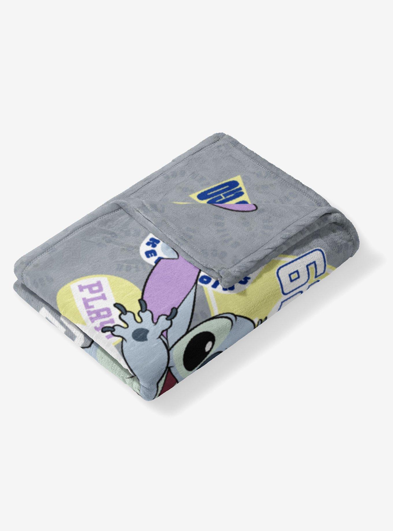NCAA Ohio State University Disney Lilo & Stitch Stickers Grey Silk Touch Throw Blanket, , alternate - view 4