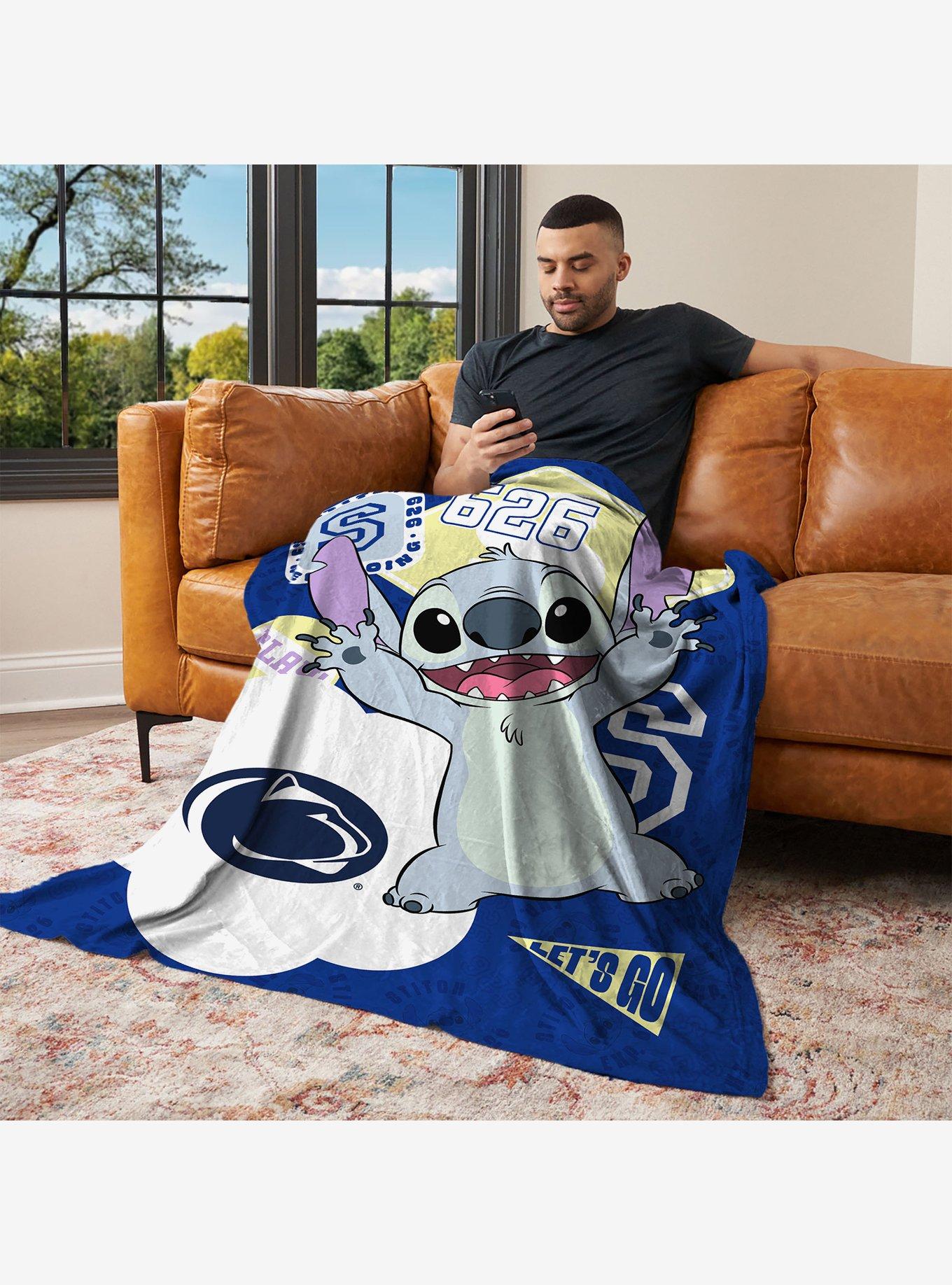 NCAA Penn State University Disney Lilo & Stitch Stickers Royal Silk Touch Throw Blanket, , alternate - view 3