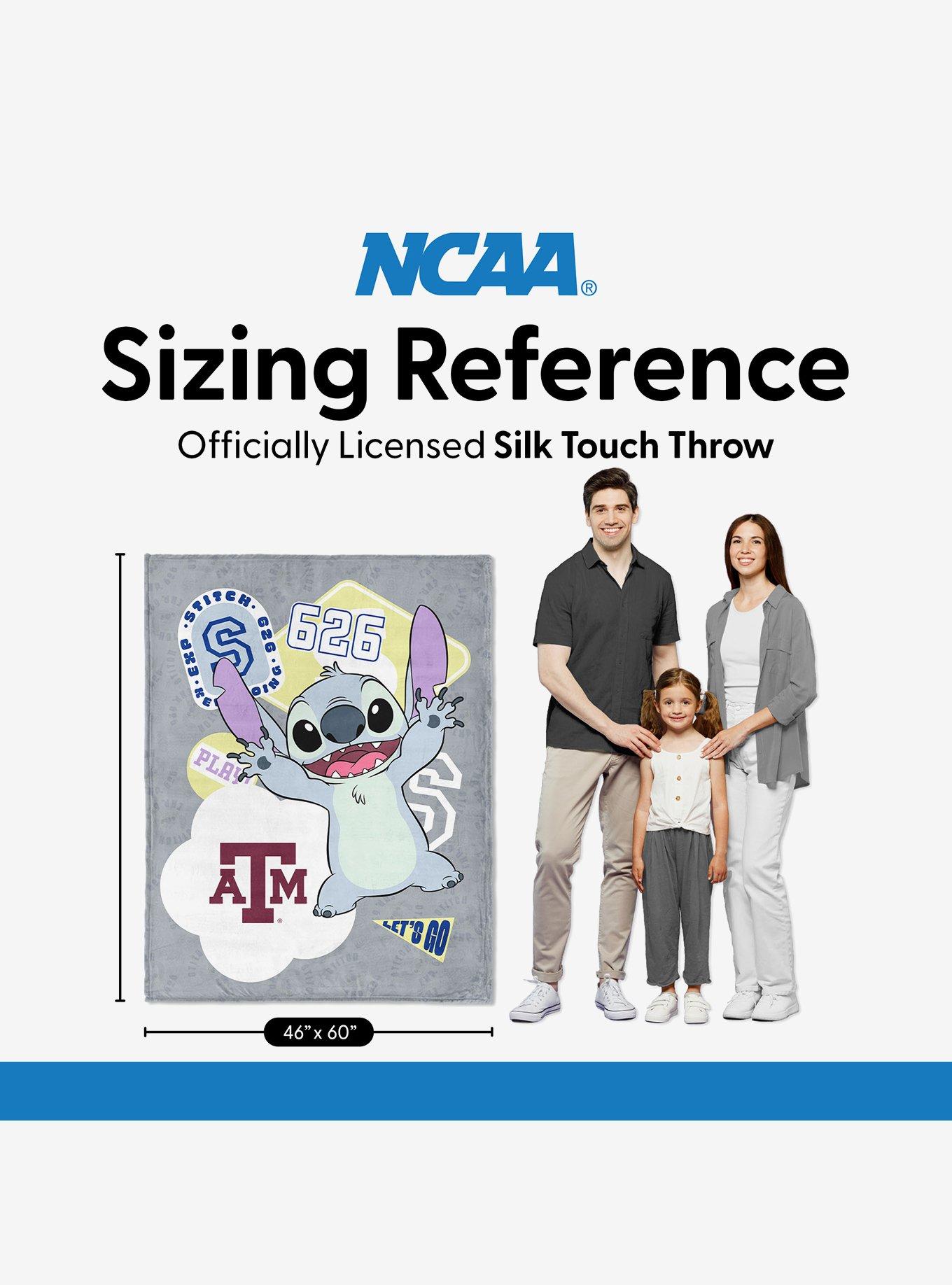 NCAA Texas A&M University Disney Lilo & Stitch Stickers Grey Silk Touch Throw Blanket, , alternate - view 6
