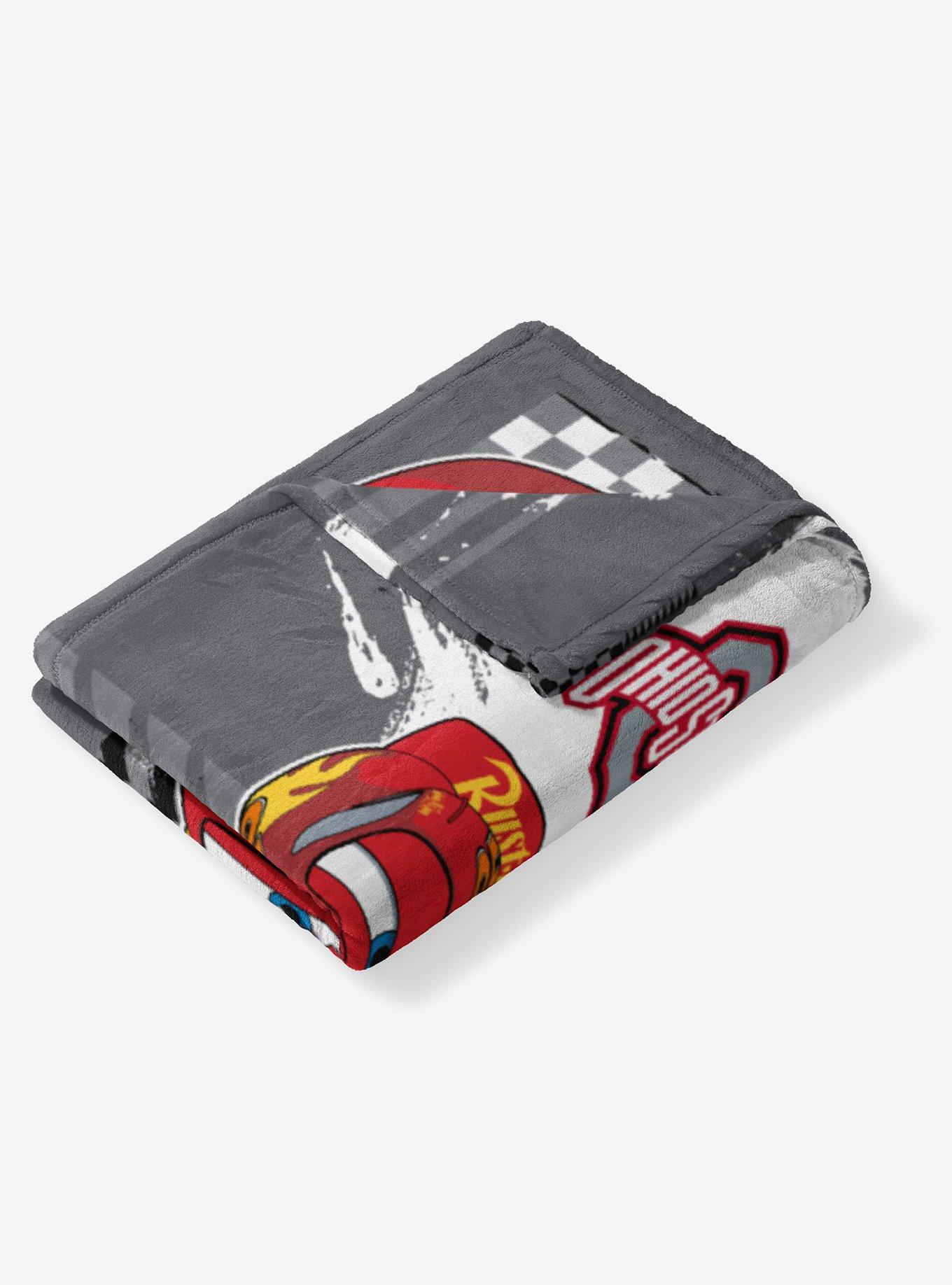 NCAA Ohio State University Disney Cars Lap Time Grey Silk Touch Throw Blanket, , alternate - view 4