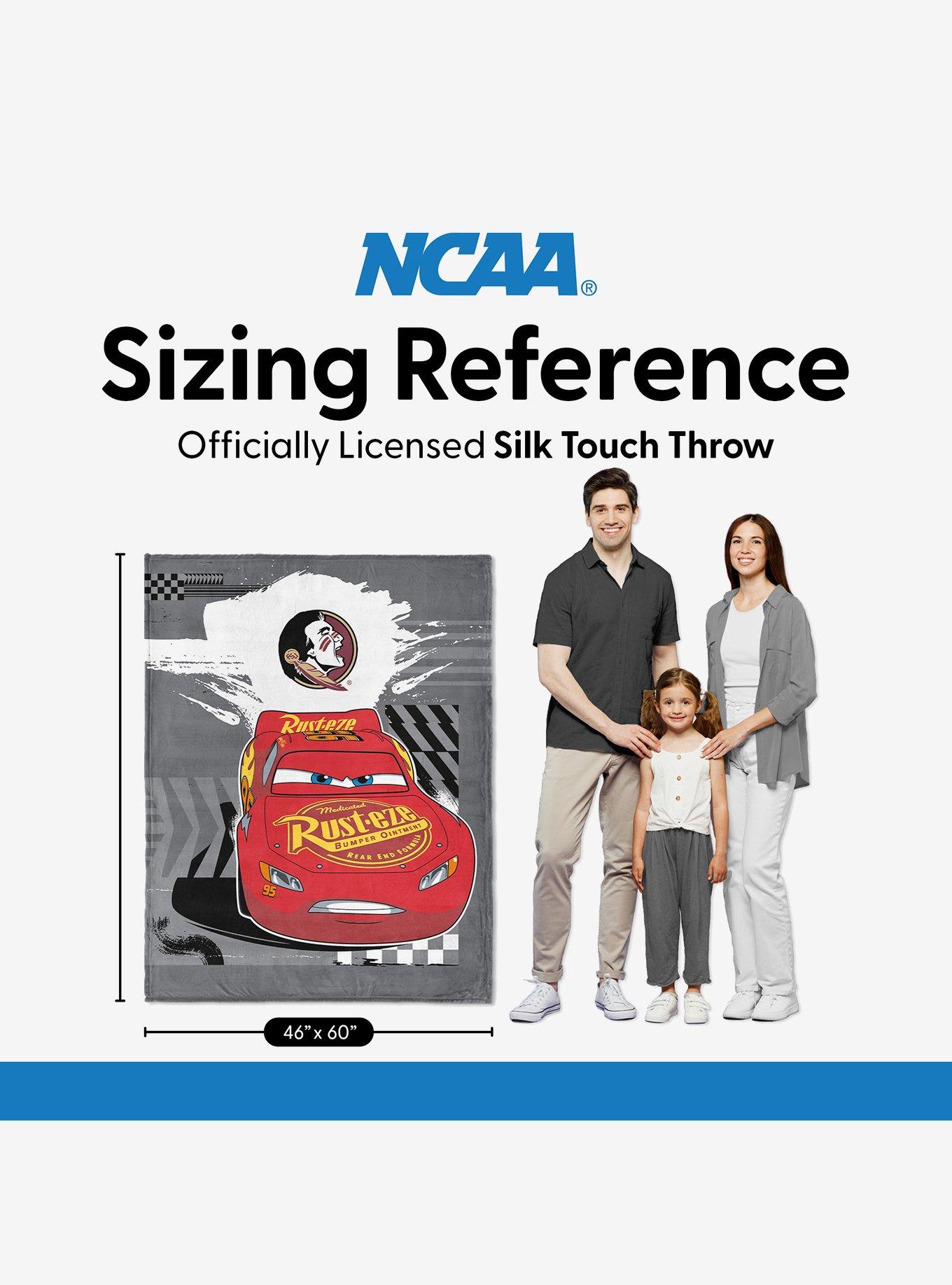 NCAA Florida State University Disney Cars Lap Time Grey Silk Touch Throw Blanket, , alternate - view 6