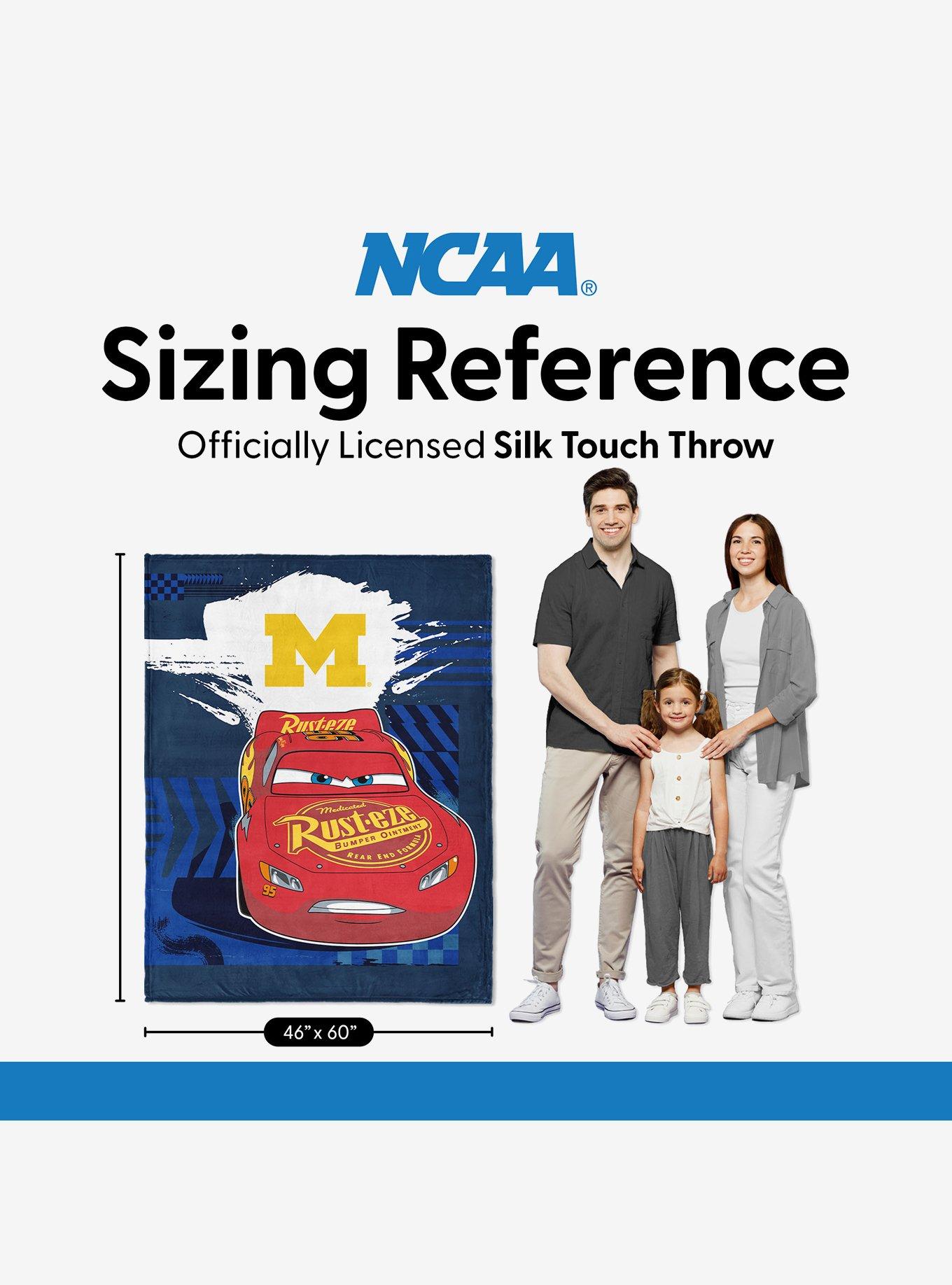 NCAA University of Michigan Disney Cars Lap Time Navy Silk Touch Throw Blanket, , alternate - view 6