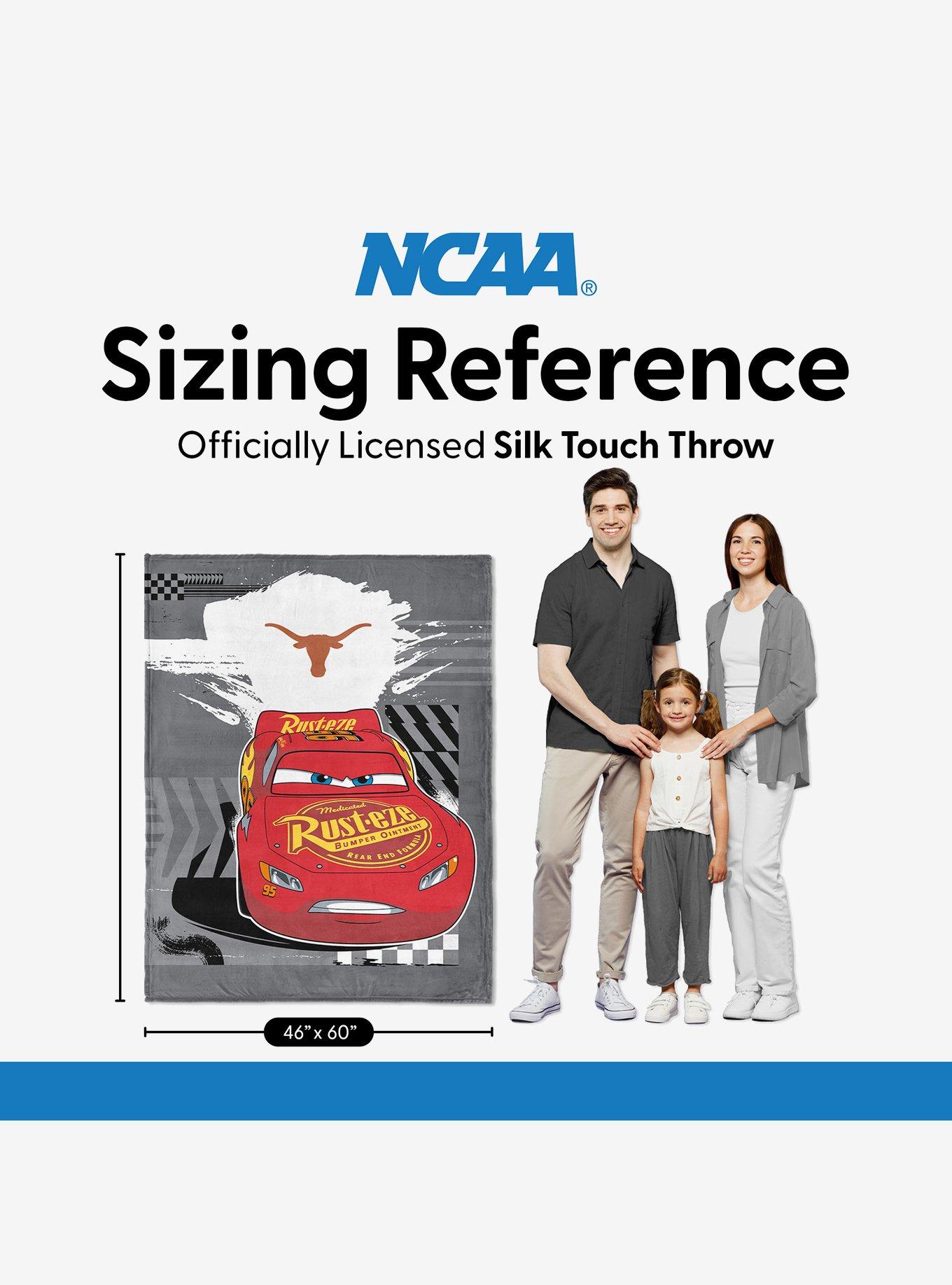 NCAA University of Texas Disney Cars Lap Time Grey Silk Touch Throw Blanket, , alternate - view 6