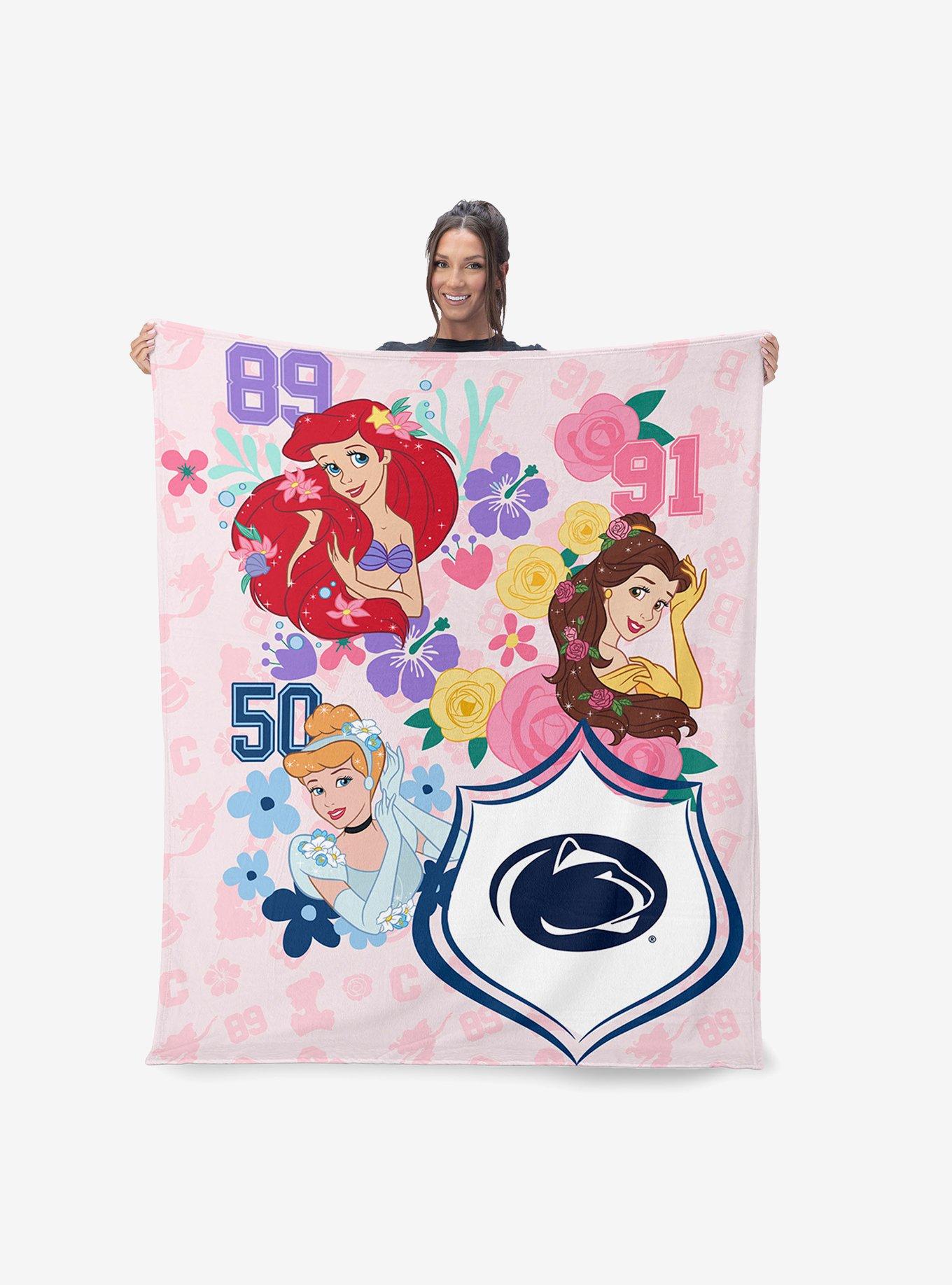 NCAA Penn State University Disney Princesses Game On Girls Pink Silk Touch Throw Blanket, , alternate - view 2