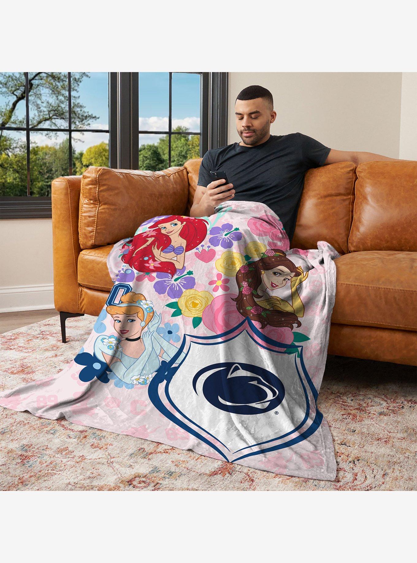 NCAA Penn State University Disney Princesses Game On Girls Pink Silk Touch Throw Blanket, , alternate - view 3