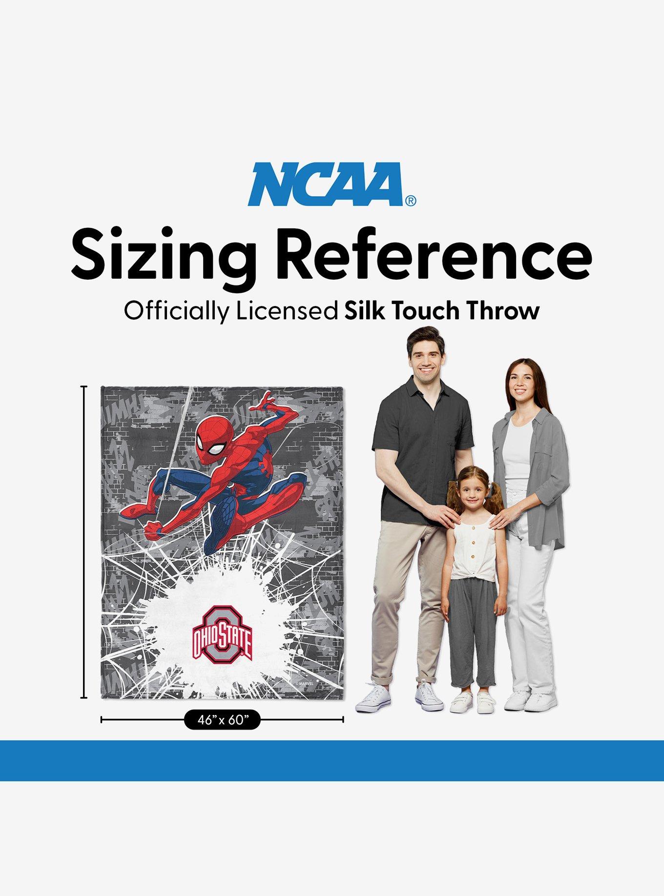 NCAA Ohio State University Marvel Spider Man Web Sling Grey Silk Touch Throw Blanket, , alternate - view 6