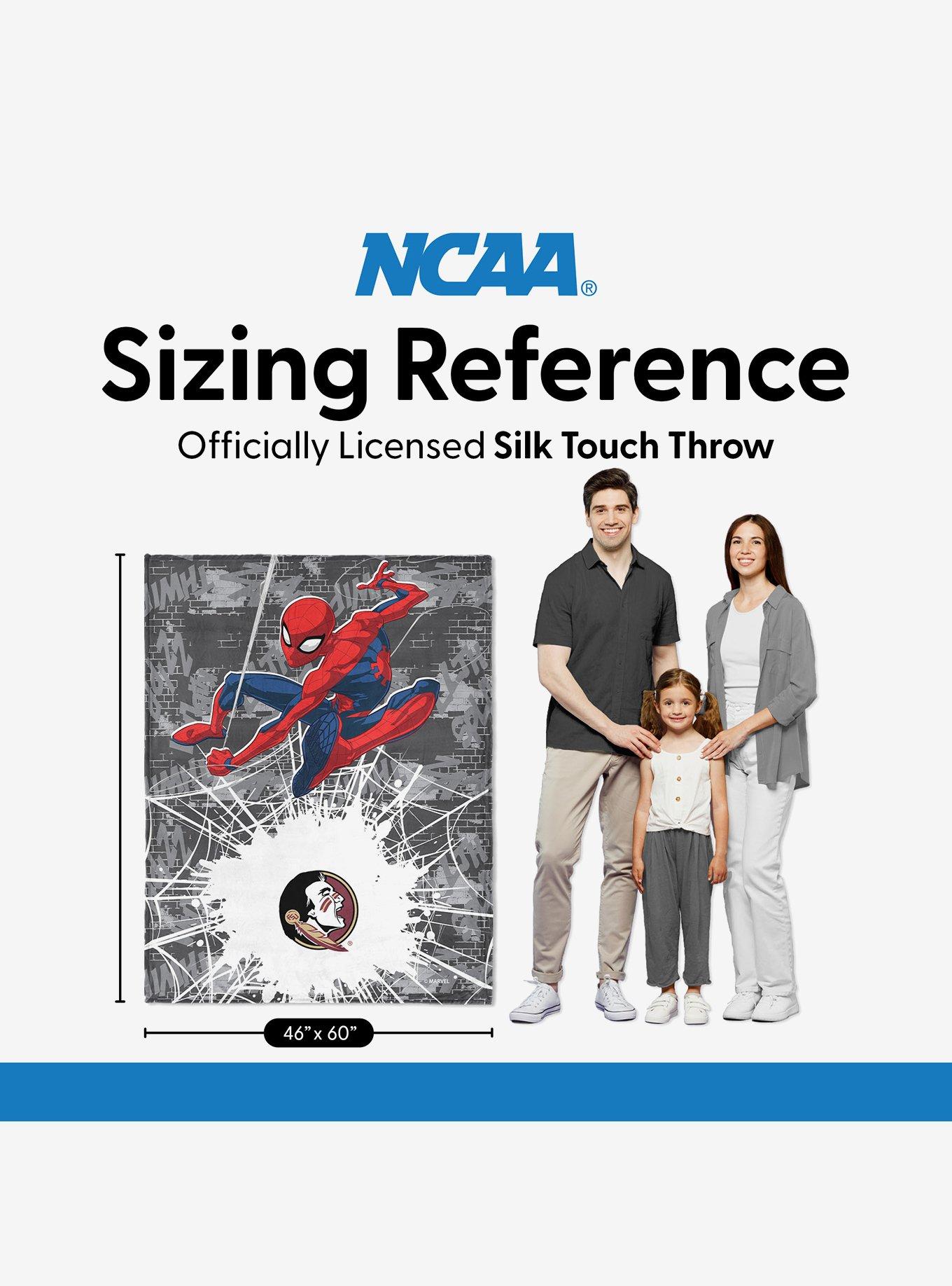 NCAA Florida State University Marvel Spider Man Web Sling Grey Silk Touch Throw Blanket, , alternate - view 6