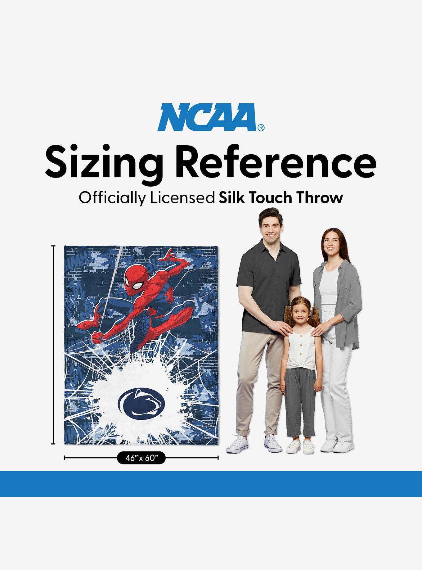 NCAA Penn State University Marvel Spider Man Web Sling Navy Silk Touch Throw Blanket, , alternate - view 6