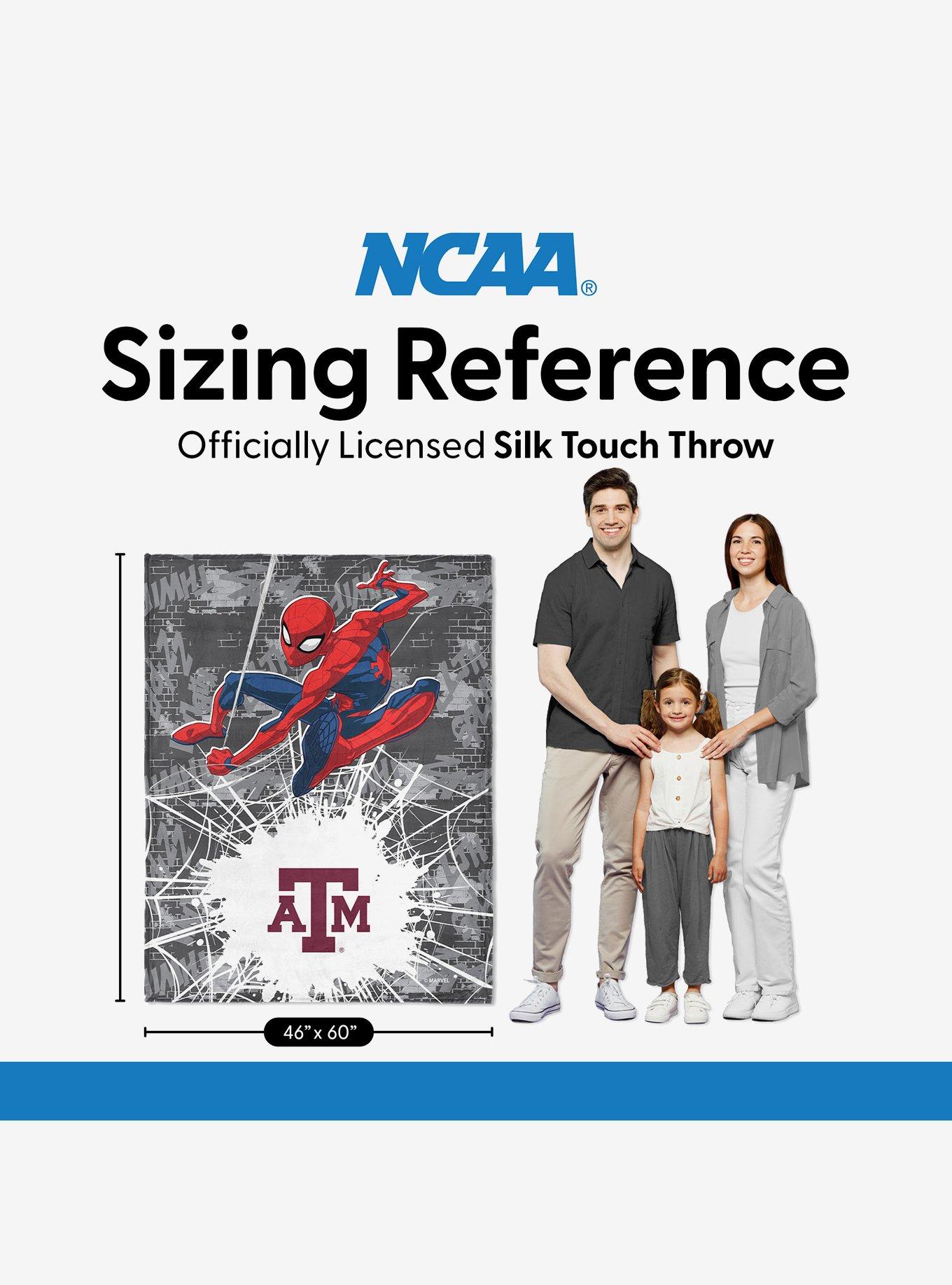 NCAA Texas A&M University Marvel Spider Man Web Sling Grey Silk Touch Throw Blanket, , alternate - view 6
