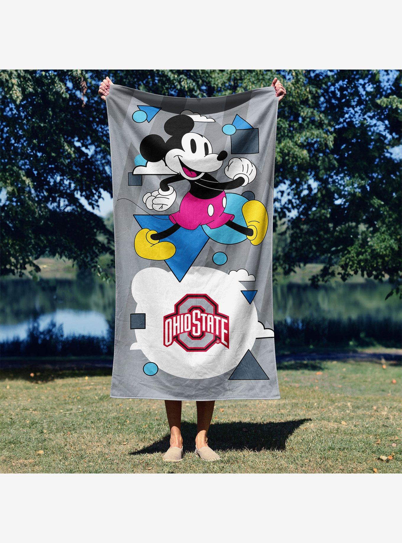 NCAA Ohio State University Disney Mickey Mouse Good Vibes Grey Microfiber Beach Towel, , alternate - view 4