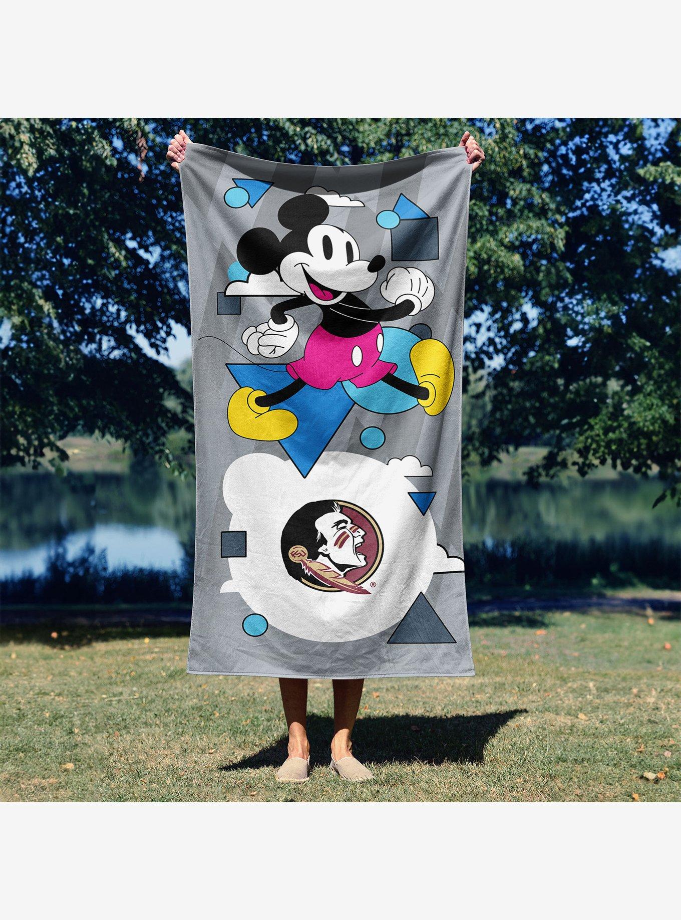 NCAA Florida State University Disney Mickey Mouse Good Vibes Grey Microfiber Beach Towel, , alternate - view 4