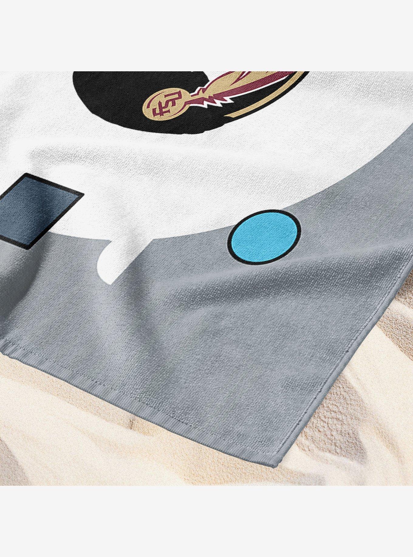 NCAA Florida State University Disney Mickey Mouse Good Vibes Grey Microfiber Beach Towel, , alternate - view 5