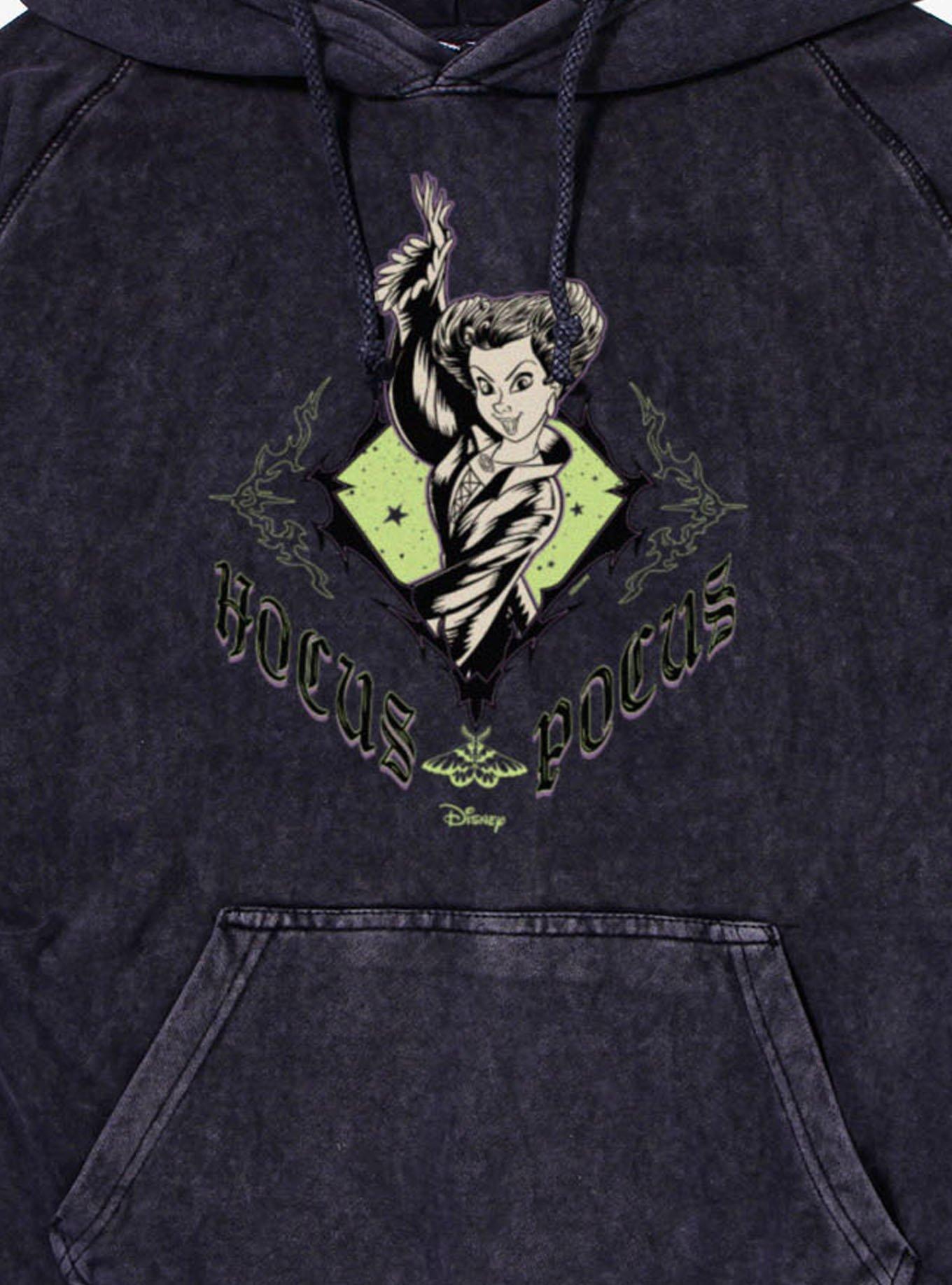 Disney Hocus Pocus Winifred Sanderson Hand Raise Mineral Wash Hoodie, VINTAGE BLACK, alternate - view 2