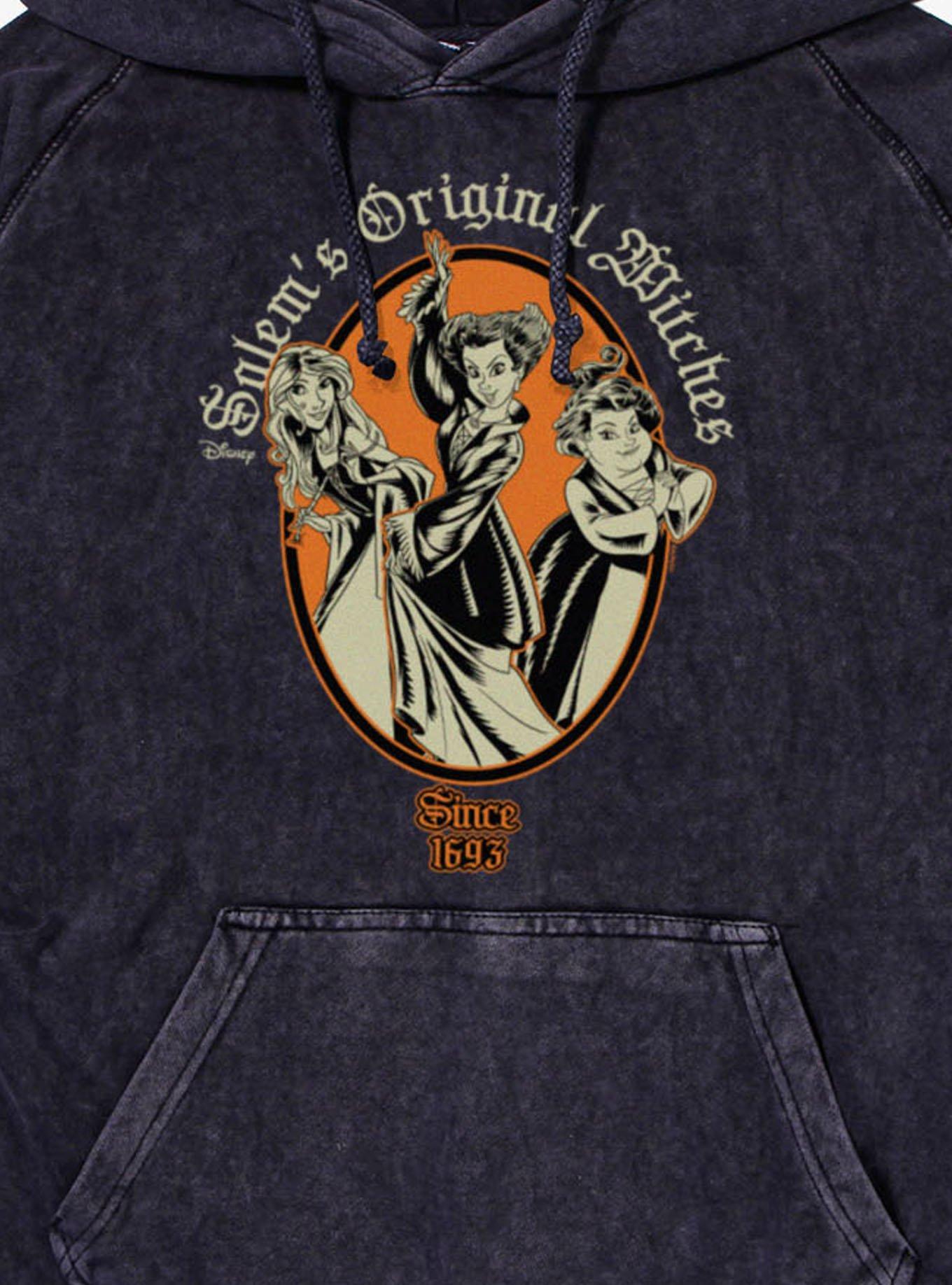 Disney Hocus Pocus Salem's Original Witches Sanderson Sisters Mineral Wash Hoodie, VINTAGE BLACK, alternate - view 2