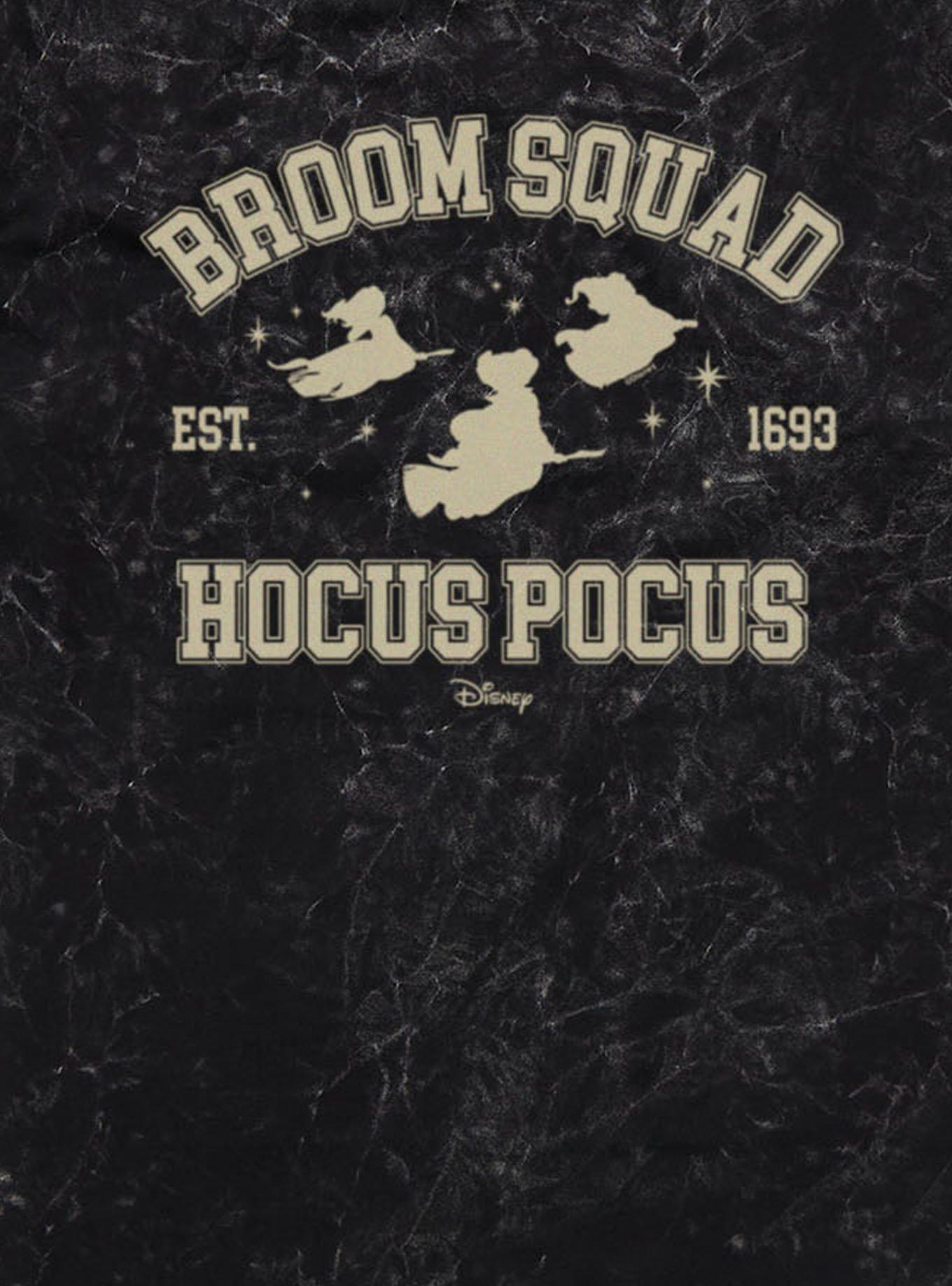 Disney Hocus Pocus Broom Squad Est 1693 Witches Silhouettes Mineral Wash T-Shirt, BLACK MINERAL WASH, alternate - view 2