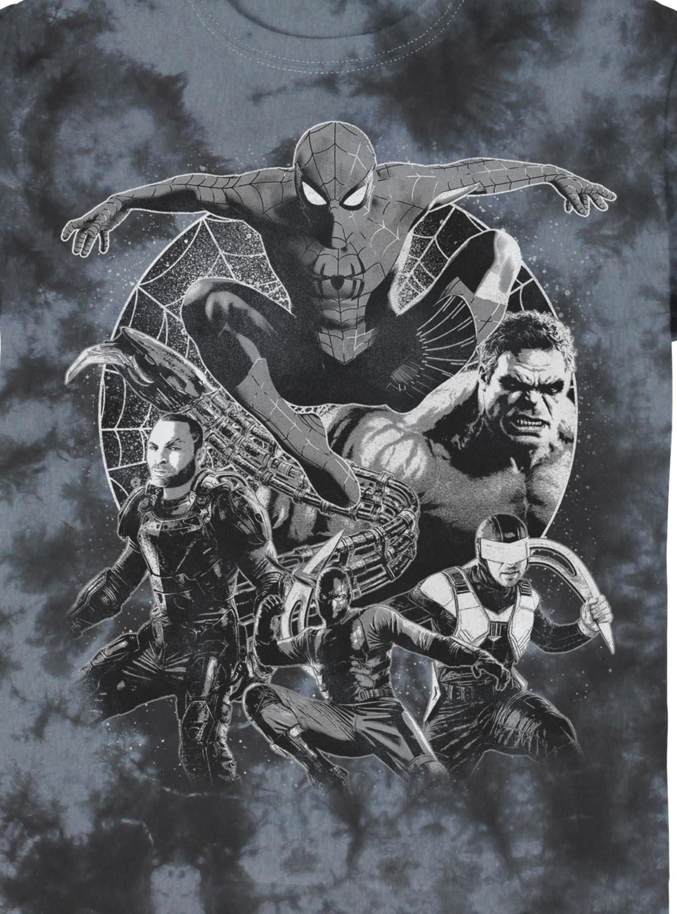 Marvel Spider-Man: Brand New Day Battle Tie-Dye T-Shirt, BLKCHAR, alternate - view 2
