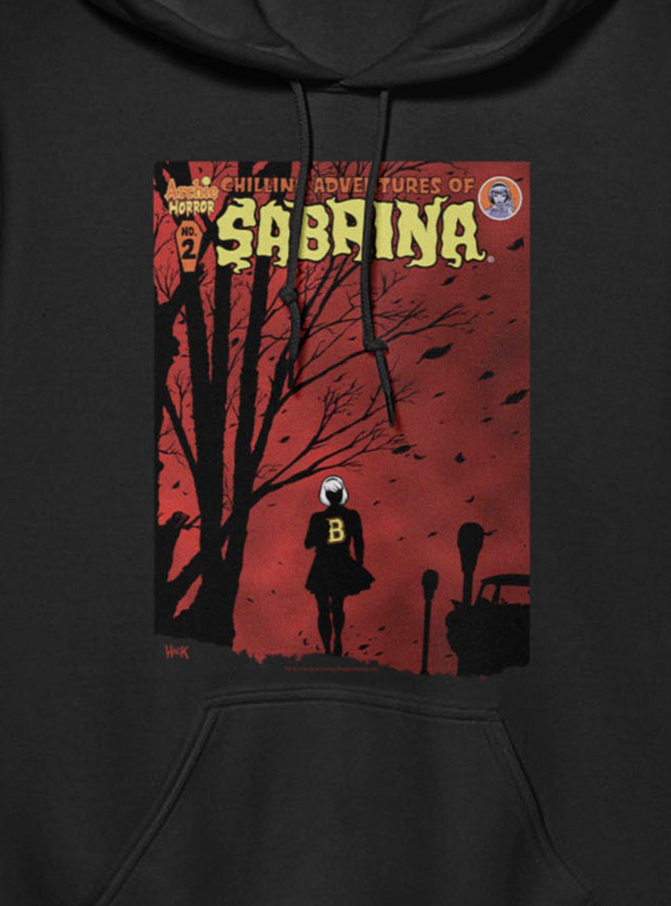 Chilling Adventures Of Sabrina Comic Cover 2 Silhouette On A Red Night Hoodie, , alternate - view 2