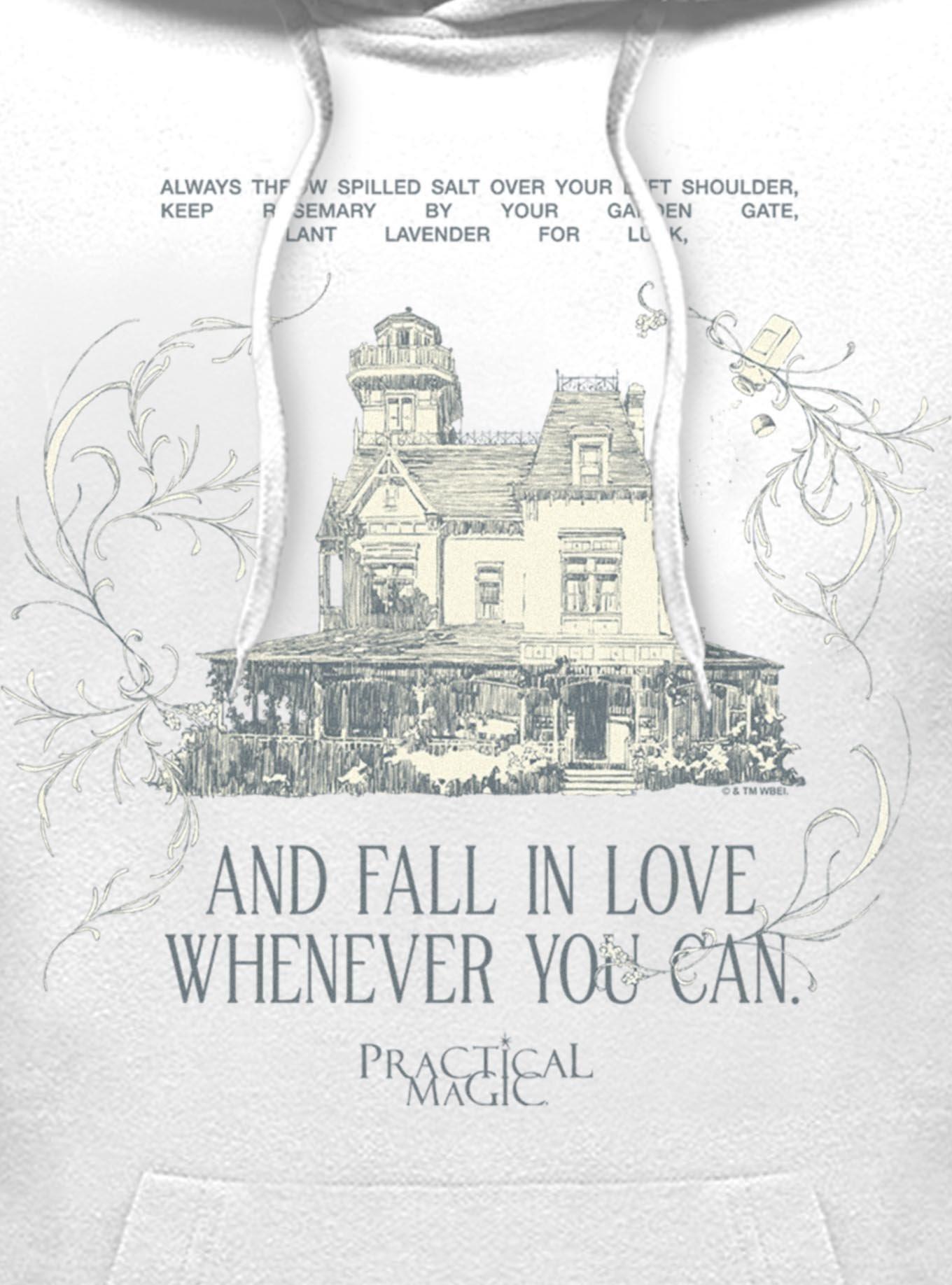 Practical Magic Fall In Love Whenever You Can Hoodie, WHITE, alternate - view 2