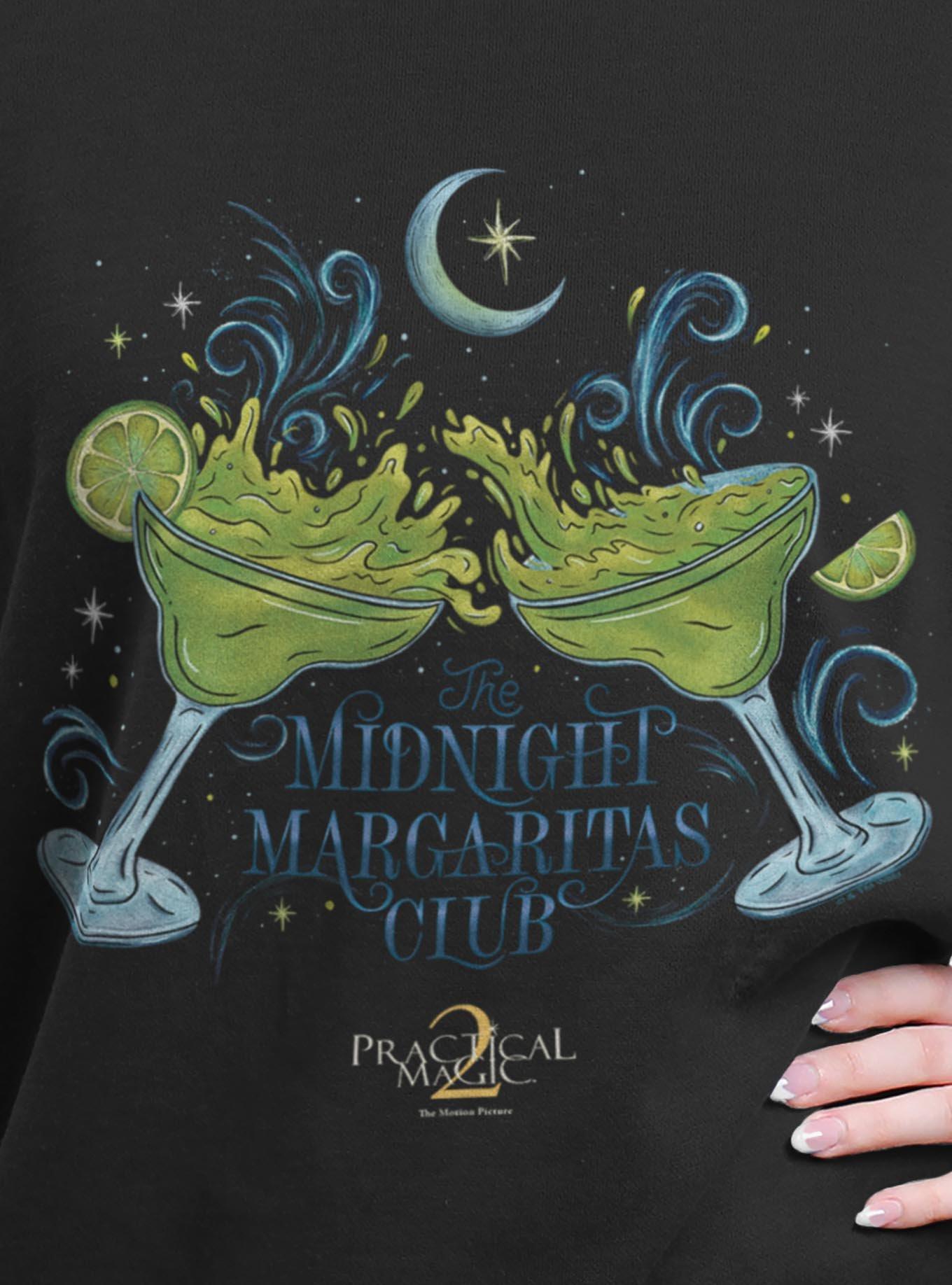 Practical Magic 2 Midnight Margaritas Club Womens Oversized Sweatshirt, BLACK, alternate - view 2