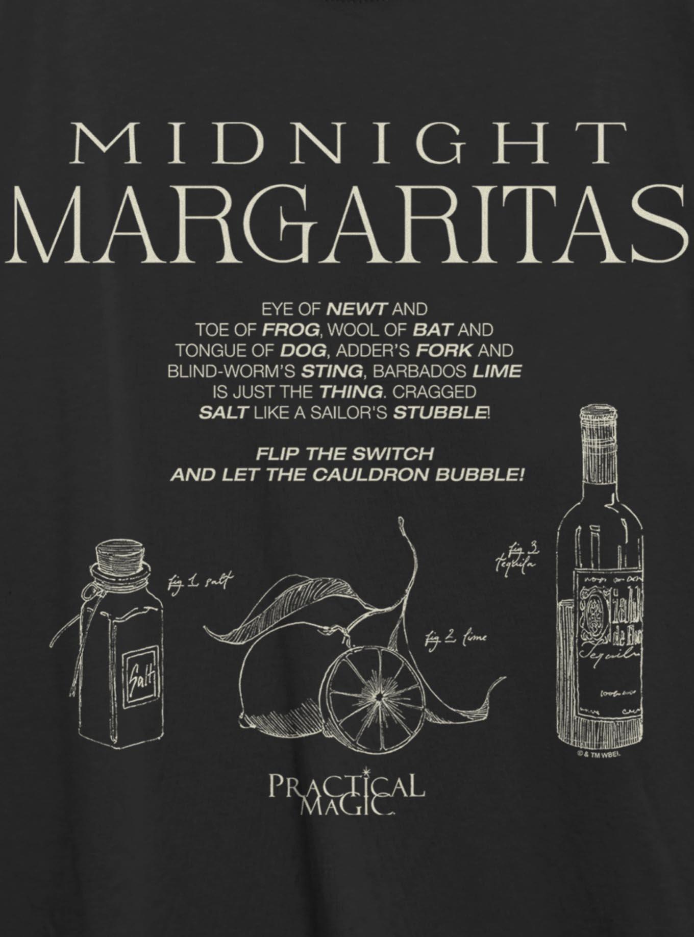 Practical Magic Midnight Margaritas Womens Oversized T-Shirt, BLACK, alternate - view 2