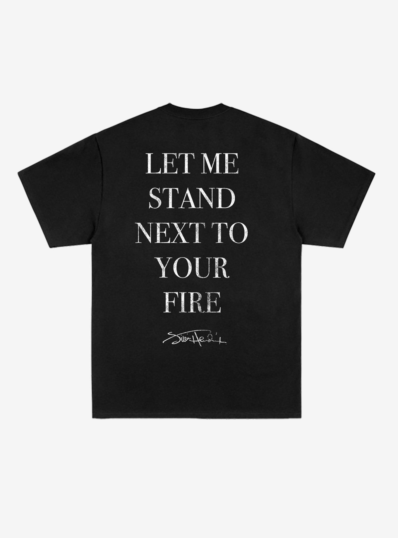 Jimi Hendrix Next To Fire T-Shirt, BLACK, alternate - view 2