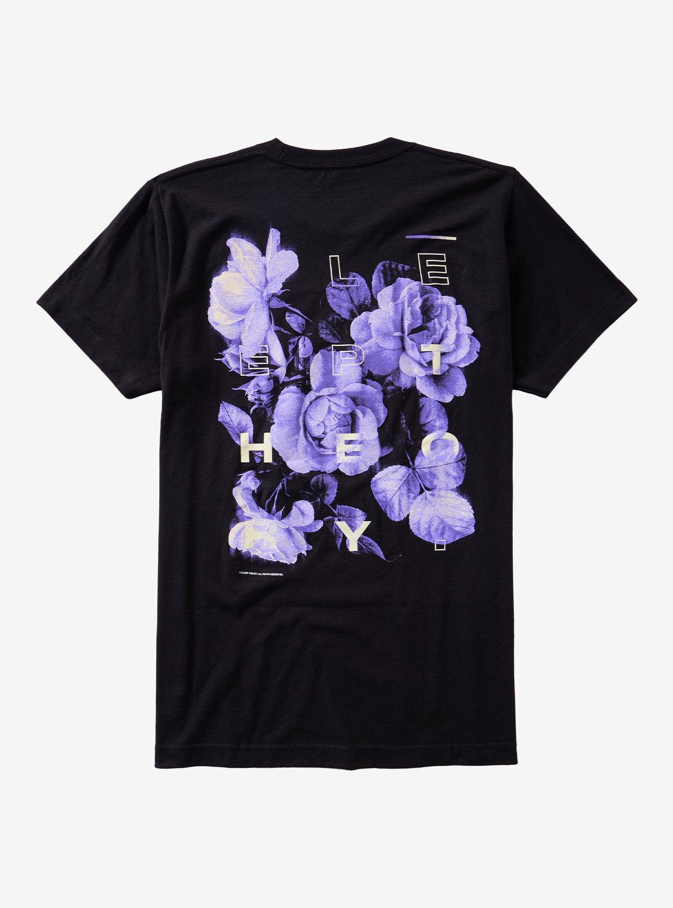 Sleep Theory Purple Floral T-Shirt, BLACK, alternate - view 2