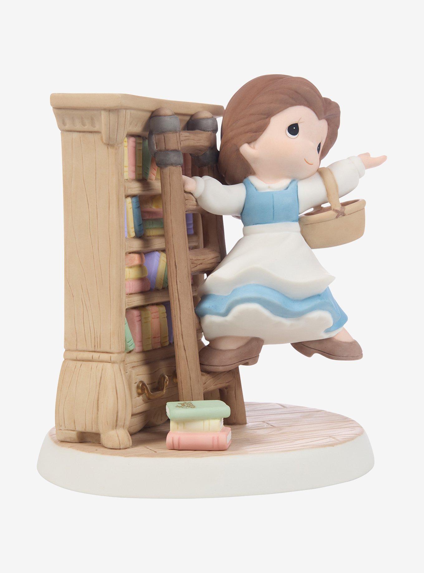 Precious Moments Disney Belle In Library On Ladder Figurine