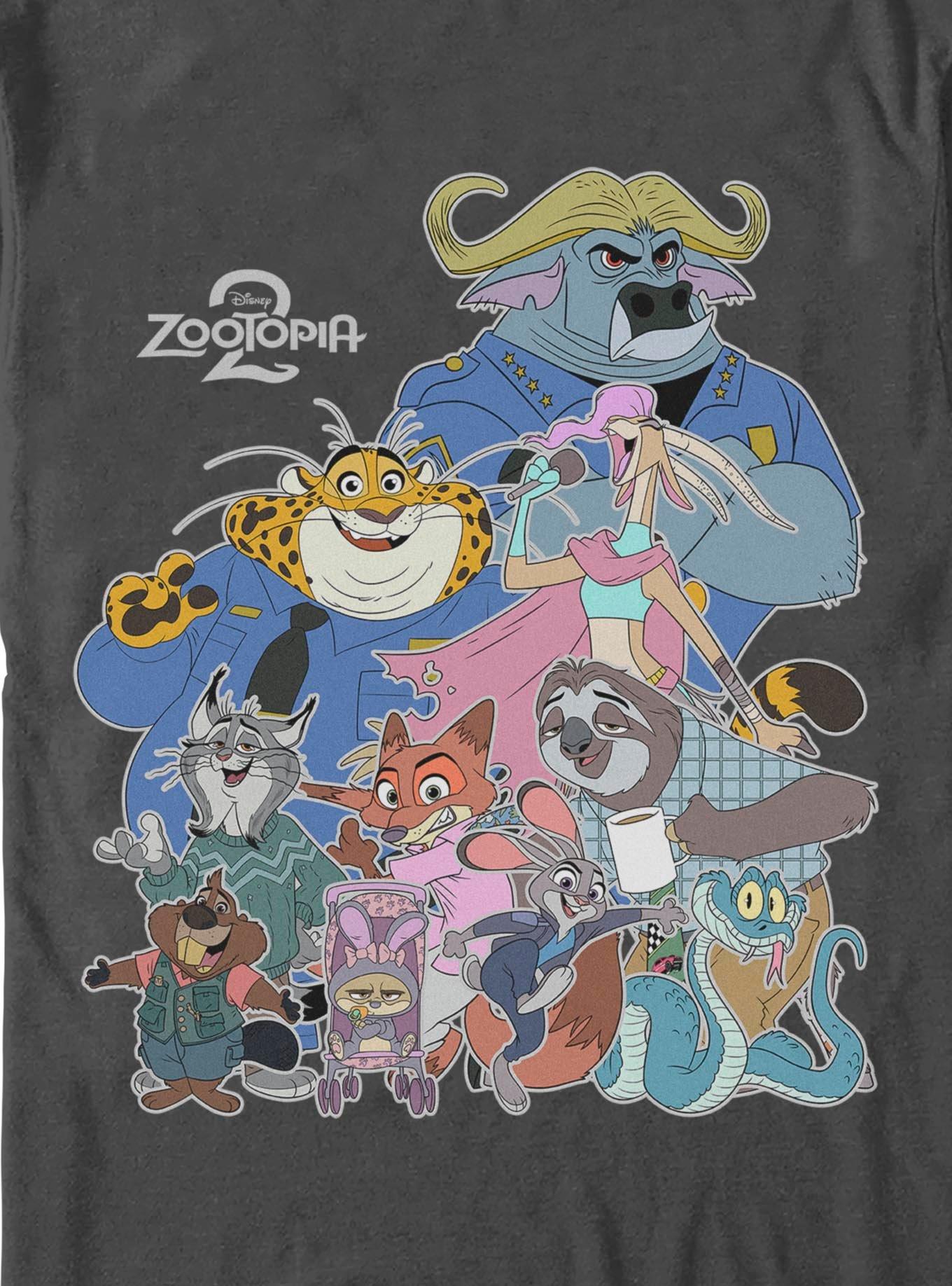 Disney Zootopia 2 Wild Animals T-Shirt, CHARCOAL, alternate - view 4