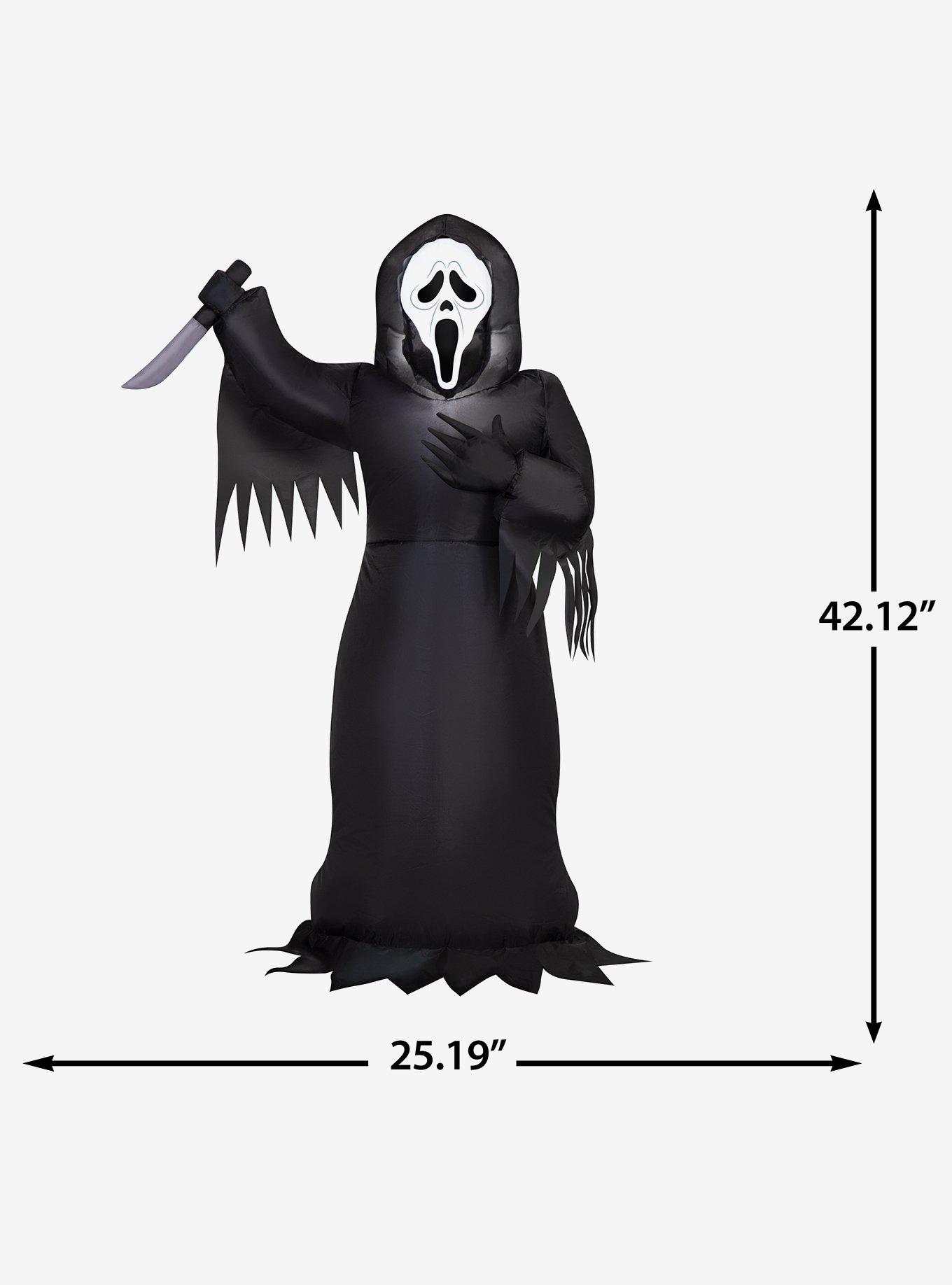 Scream Ghost Face Inflatable with Knife Airblown, , alternate - view 4