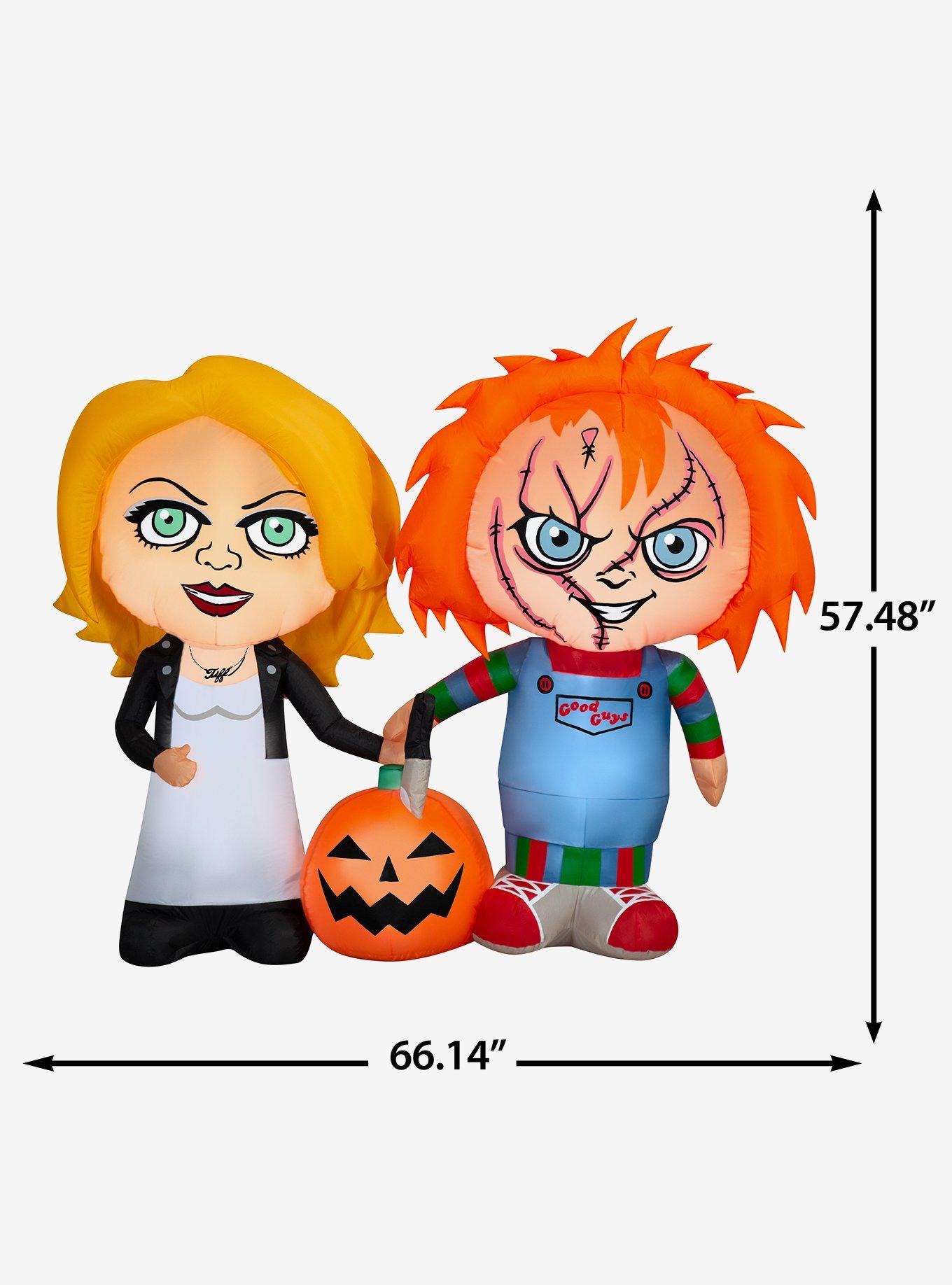 Child's Play Chucky and Tiffany Inflatable with Jack-O'-Lantern Airblown, , alternate - view 4