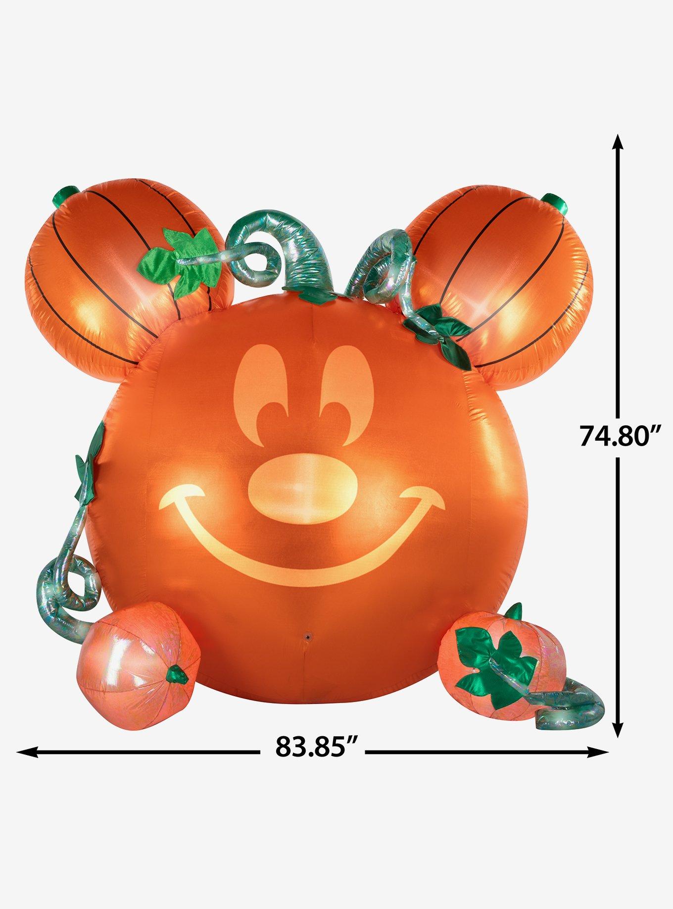 Disney Mickey Mouse Pumpkin Inflatable with Emote Glow Face and Monster Mash Airblown, , alternate - view 4