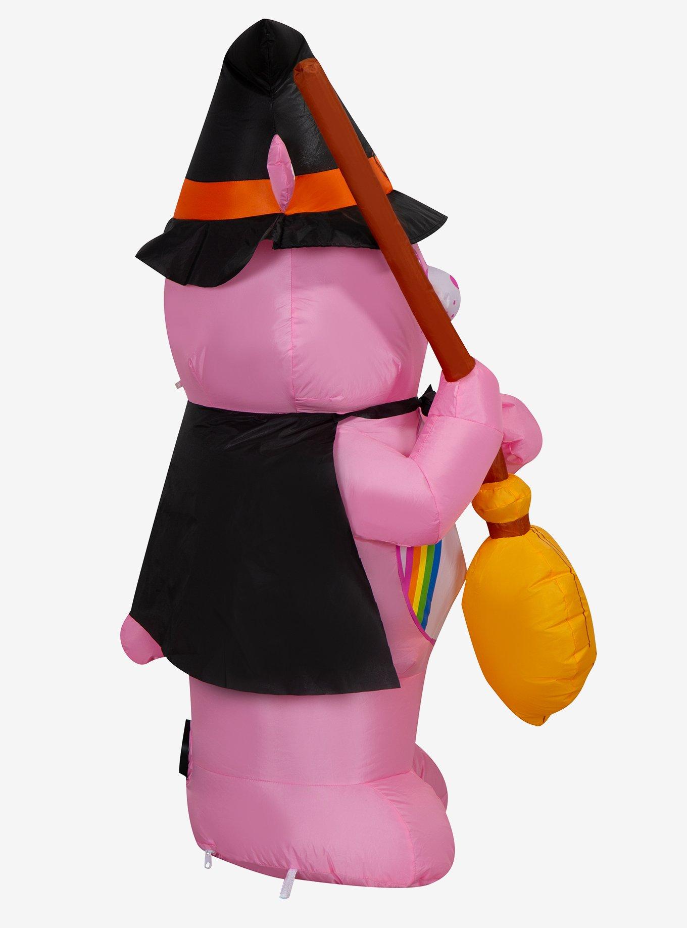Care Bears Cheer Bear Inflatable As Witch with Broom Airblown, , alternate - view 3
