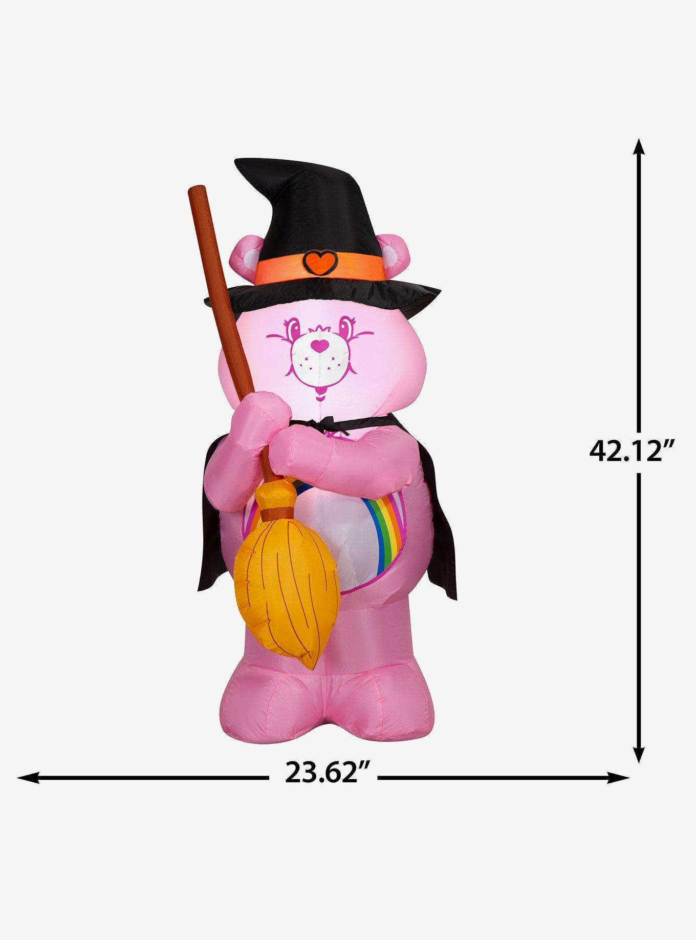 Care Bears Cheer Bear Inflatable As Witch with Broom Airblown, , alternate - view 4