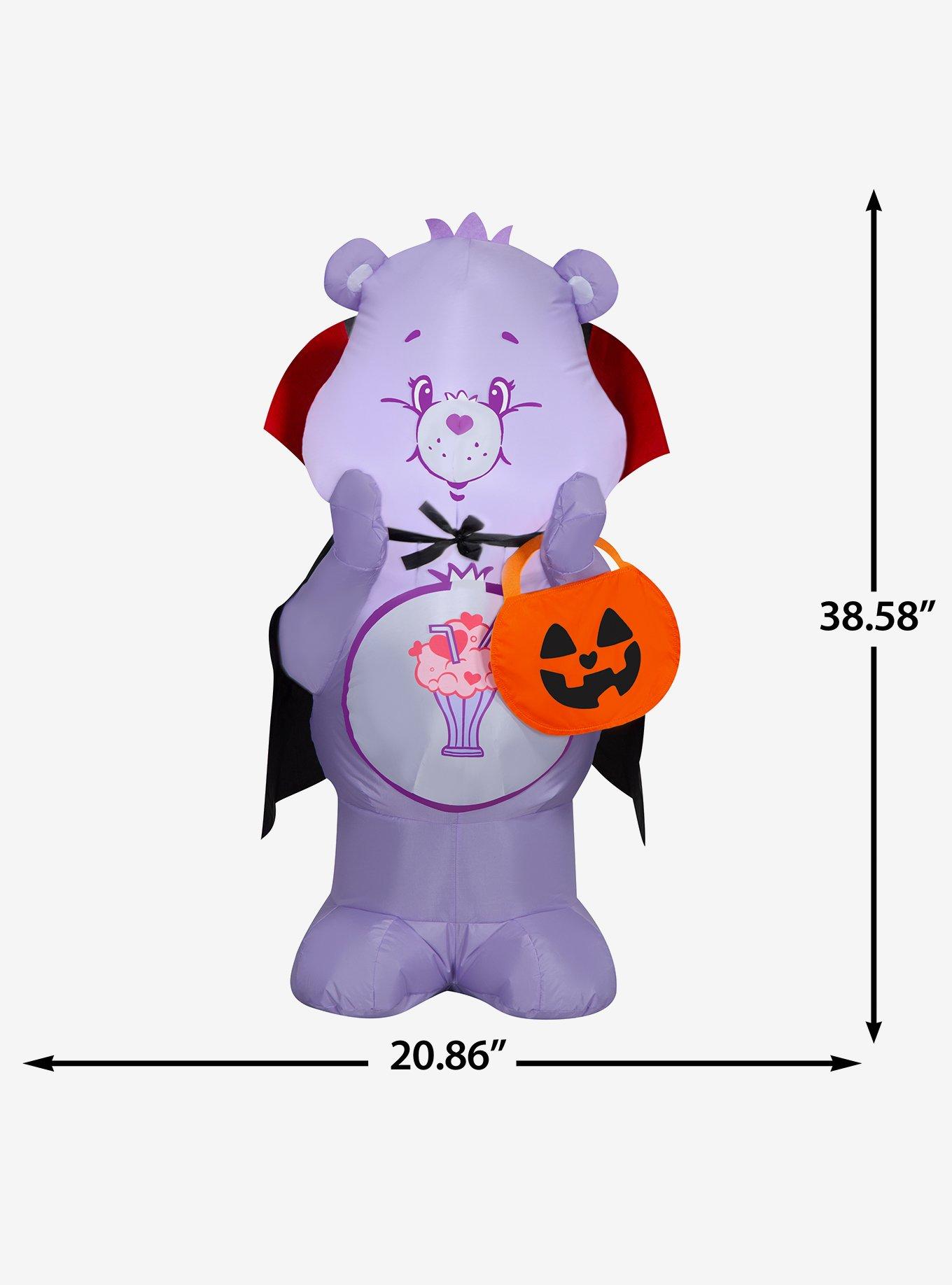 Care Bears Share Bear Inflatable As Vampire with Jack-O'-Lantern Basket Airblown, , alternate - view 4