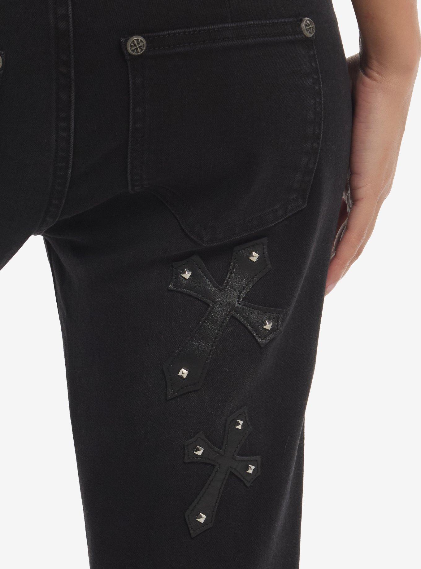 Affliction Cross Stud Low Rise Jeans, MULTI, alternate - view 3