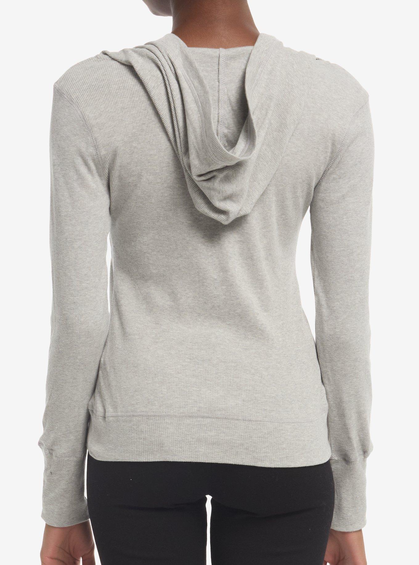 Grey Henley Girls Twofer Long-Sleeve Top, MULTI, alternate - view 2