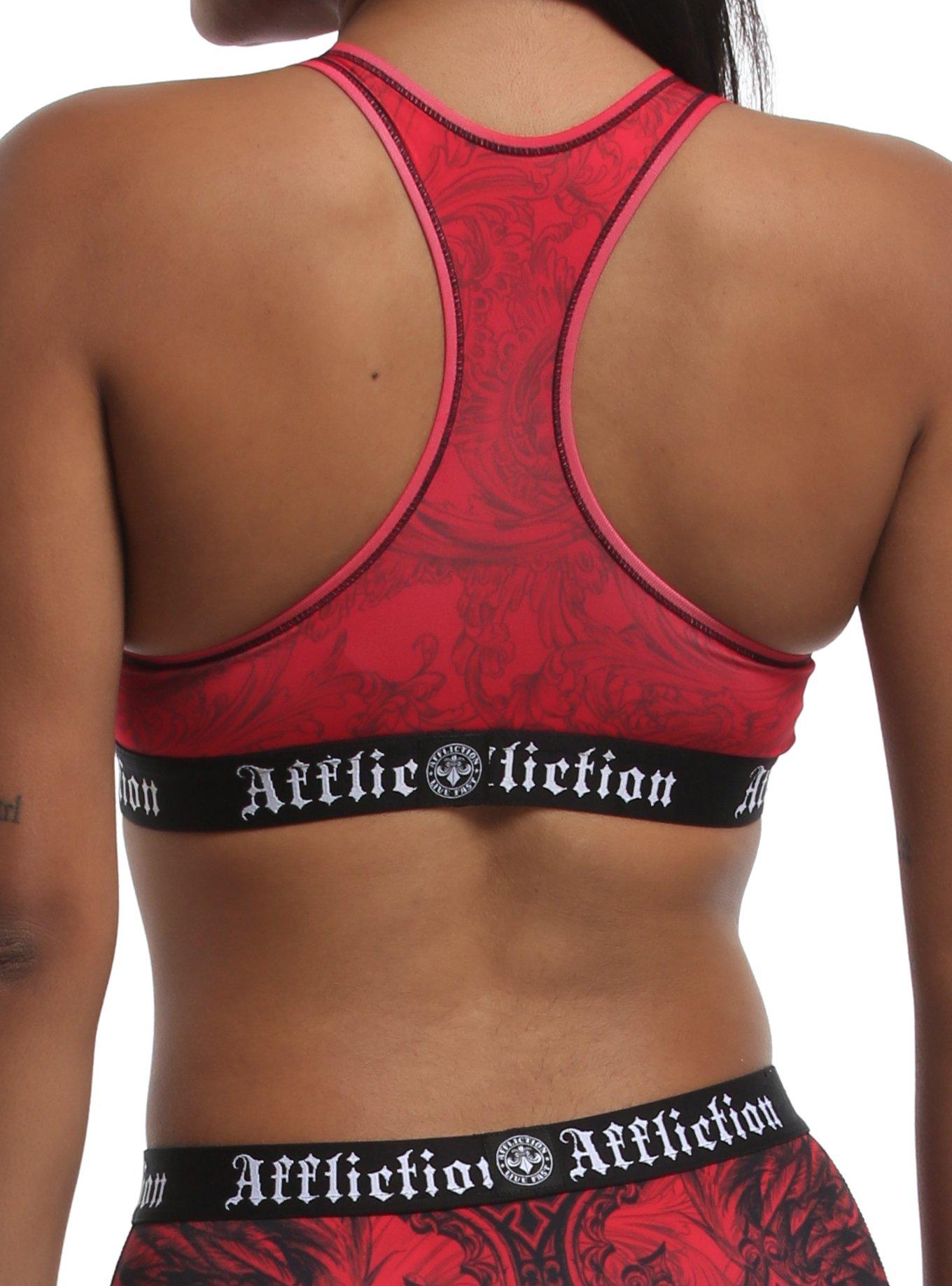 Affliction Black & Red Winged Cross Bralette, MULTI, alternate - view 2