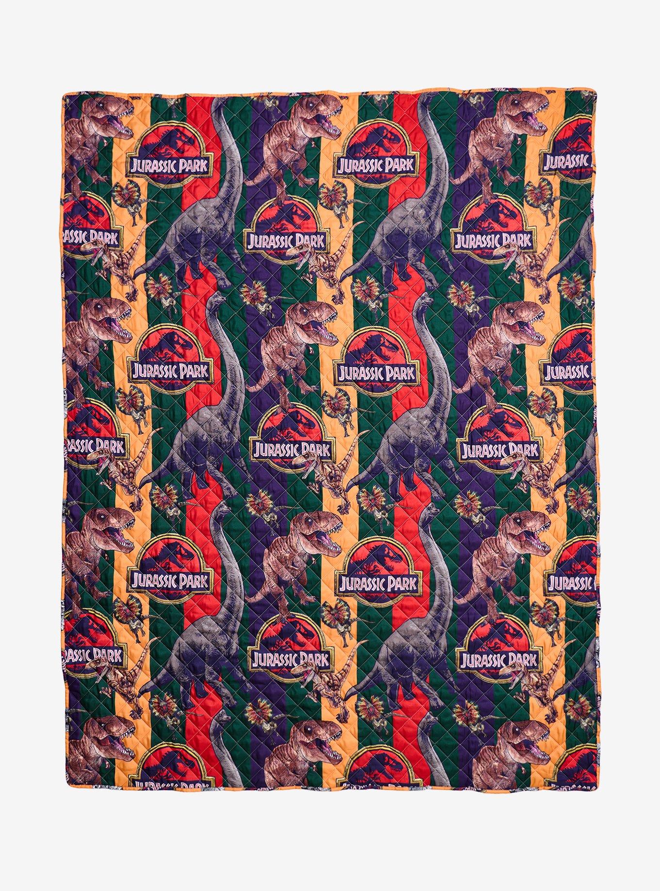 Jurassic Park Reversible Retro Quilted Blanket - BoxLunch Exclusive, , alternate - view 4
