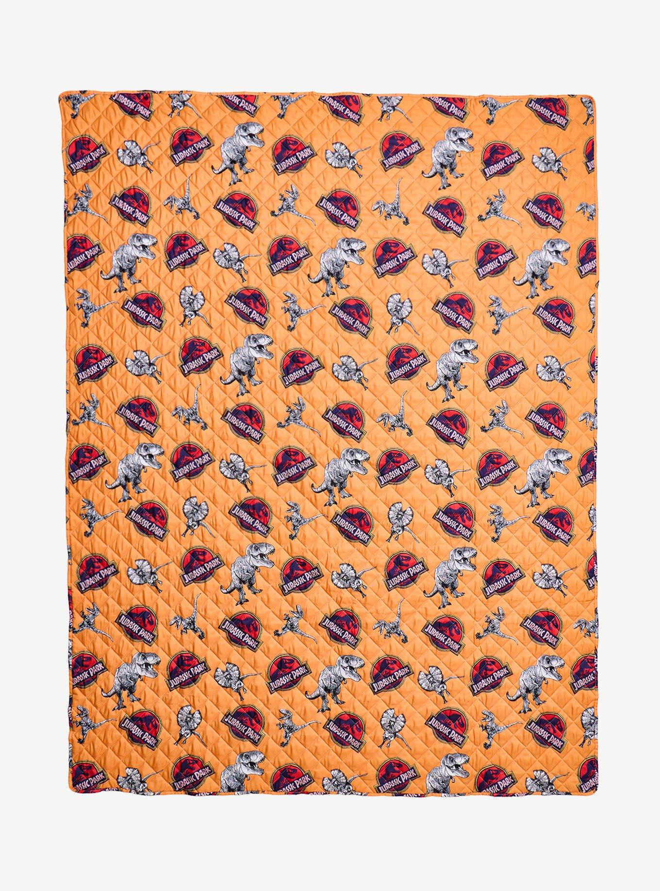 Jurassic Park Reversible Retro Quilted Blanket - BoxLunch Exclusive, , alternate - view 5