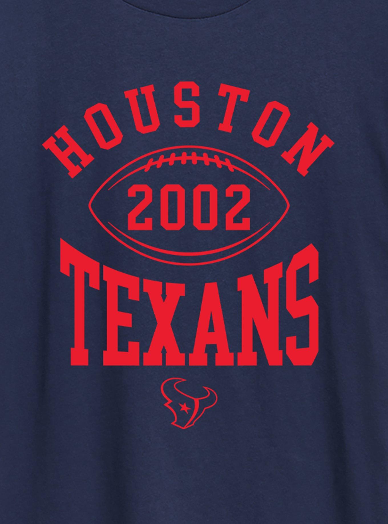 NFL Houston Texans Pro Block Football Womens T-Shirt, NAVY, alternate - view 2