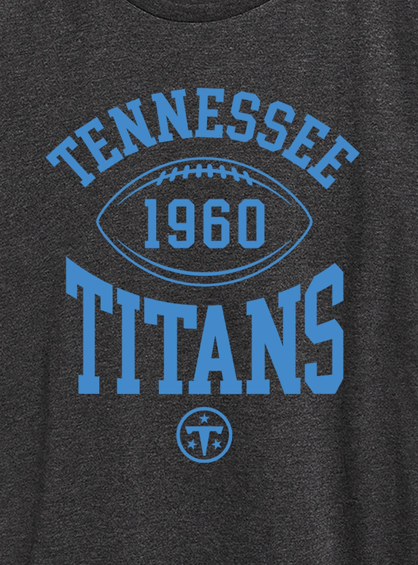 NFL Tennessee Titans Pro Block Football Womens T-Shirt, CHARCOAL, alternate - view 2