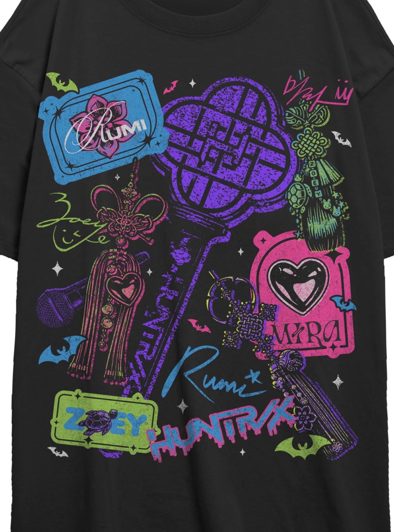 KPop Demon Hunters Icons Womens Oversized T-Shirt BoxLunch Exclusive