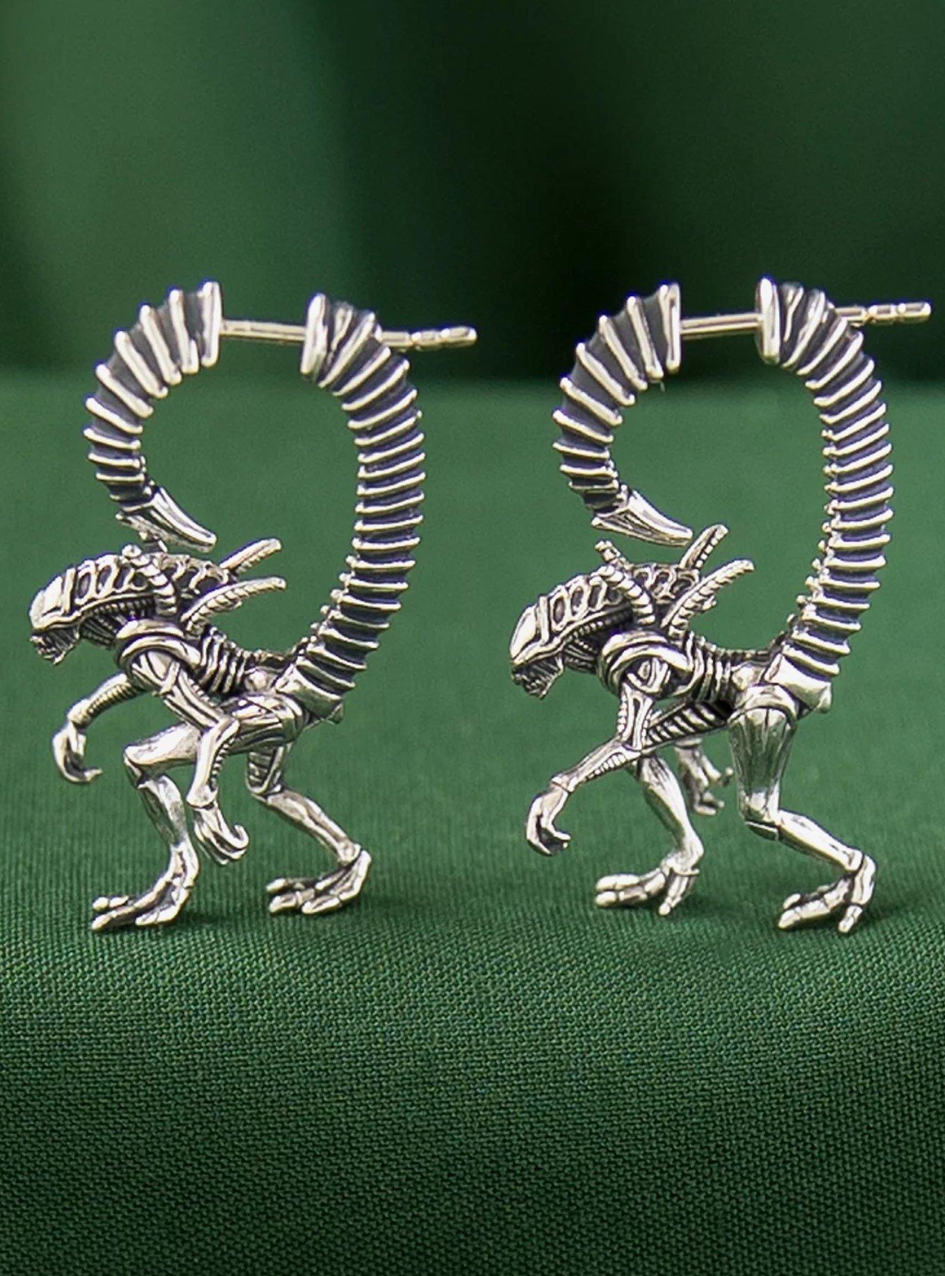 Alien X RockLove Alien Xenomorph Hoop Earrings, , alternate - view 4