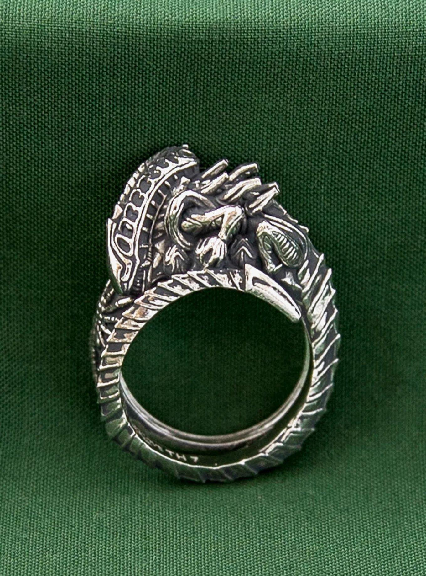 Alien X RockLove Alien Xenomorph Queen Ring, SILVER, alternate - view 4